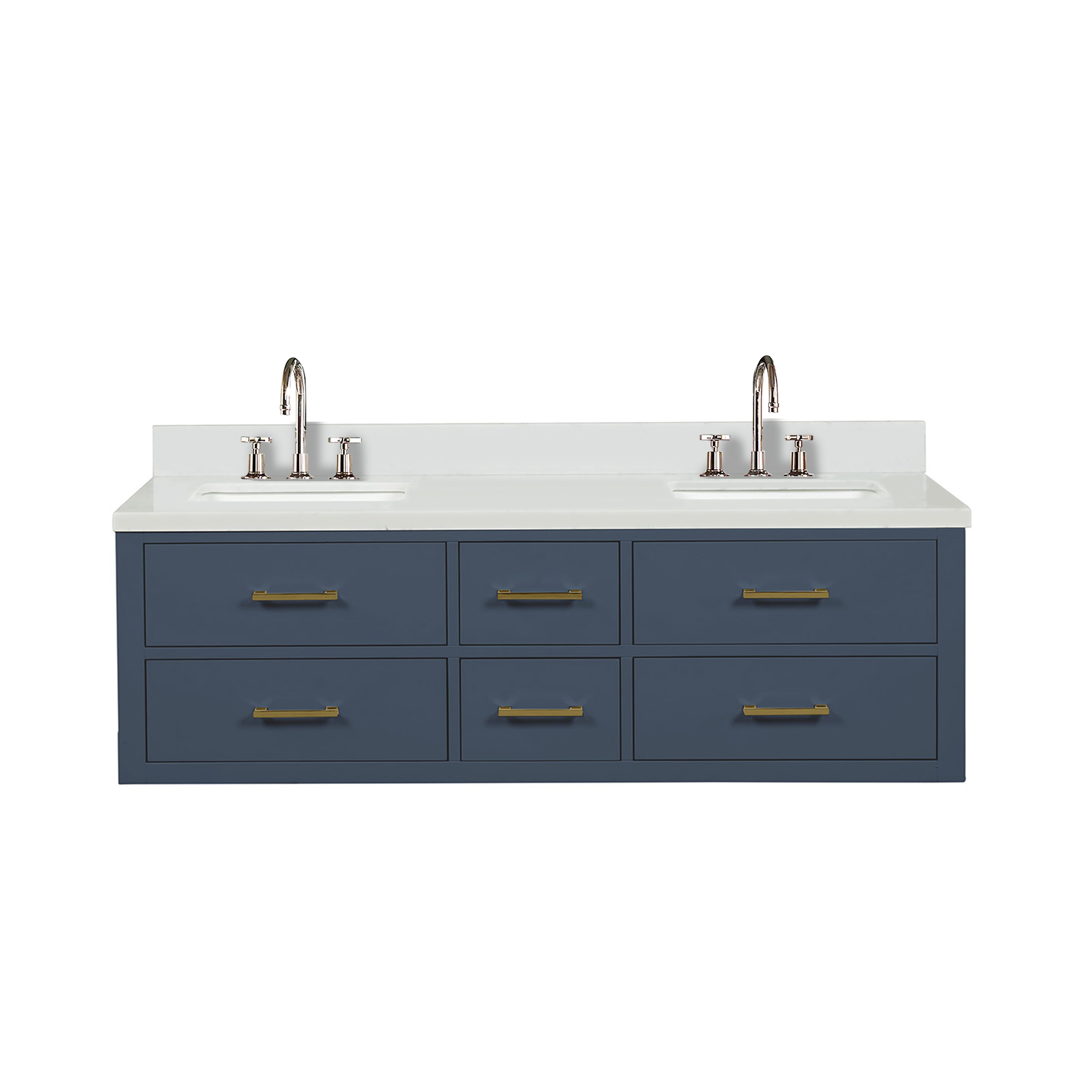 Lexora Castor 60 in W x 22 in D Double Bath Vanity