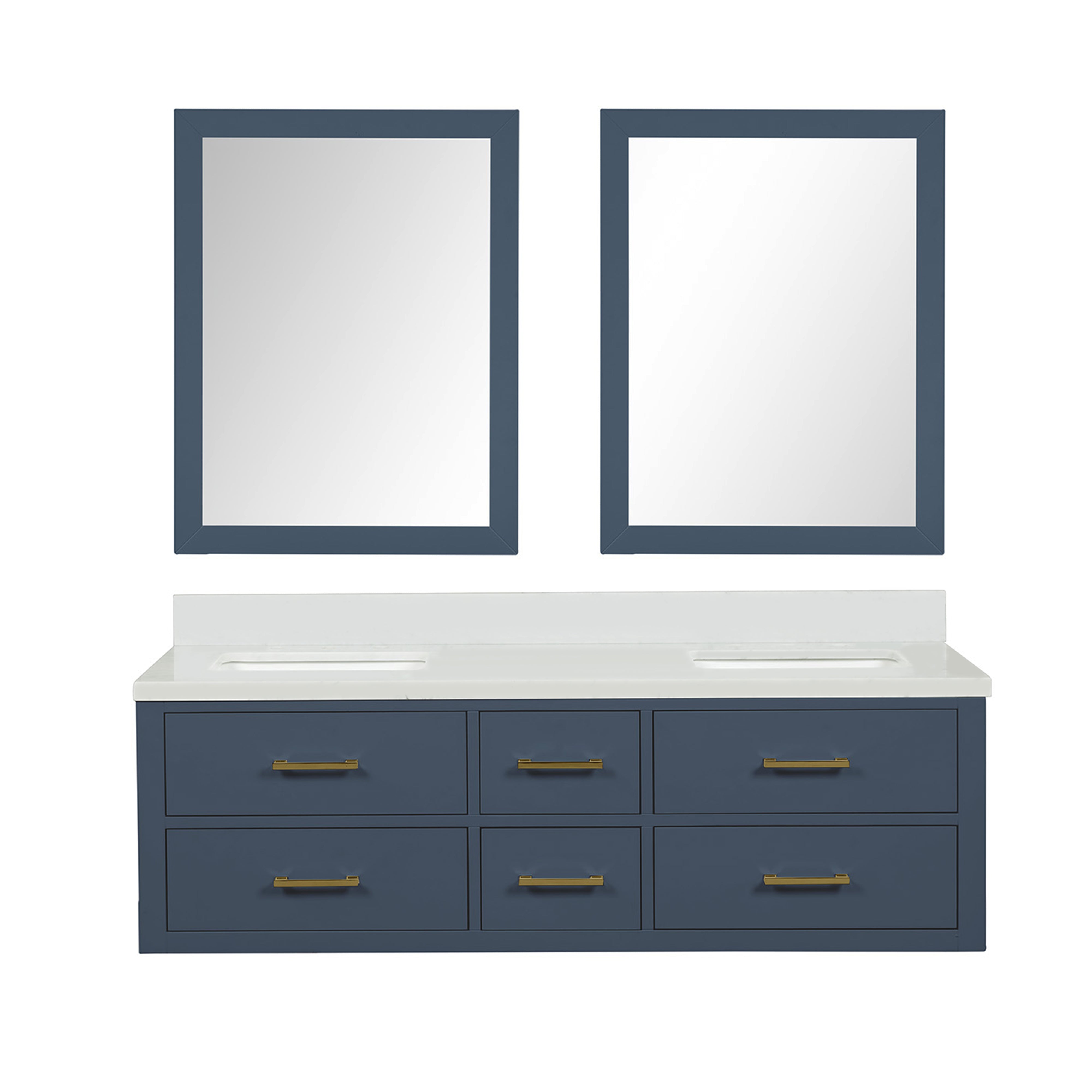 Lexora Castor 60 in W x 22 in D Double Bath Vanity