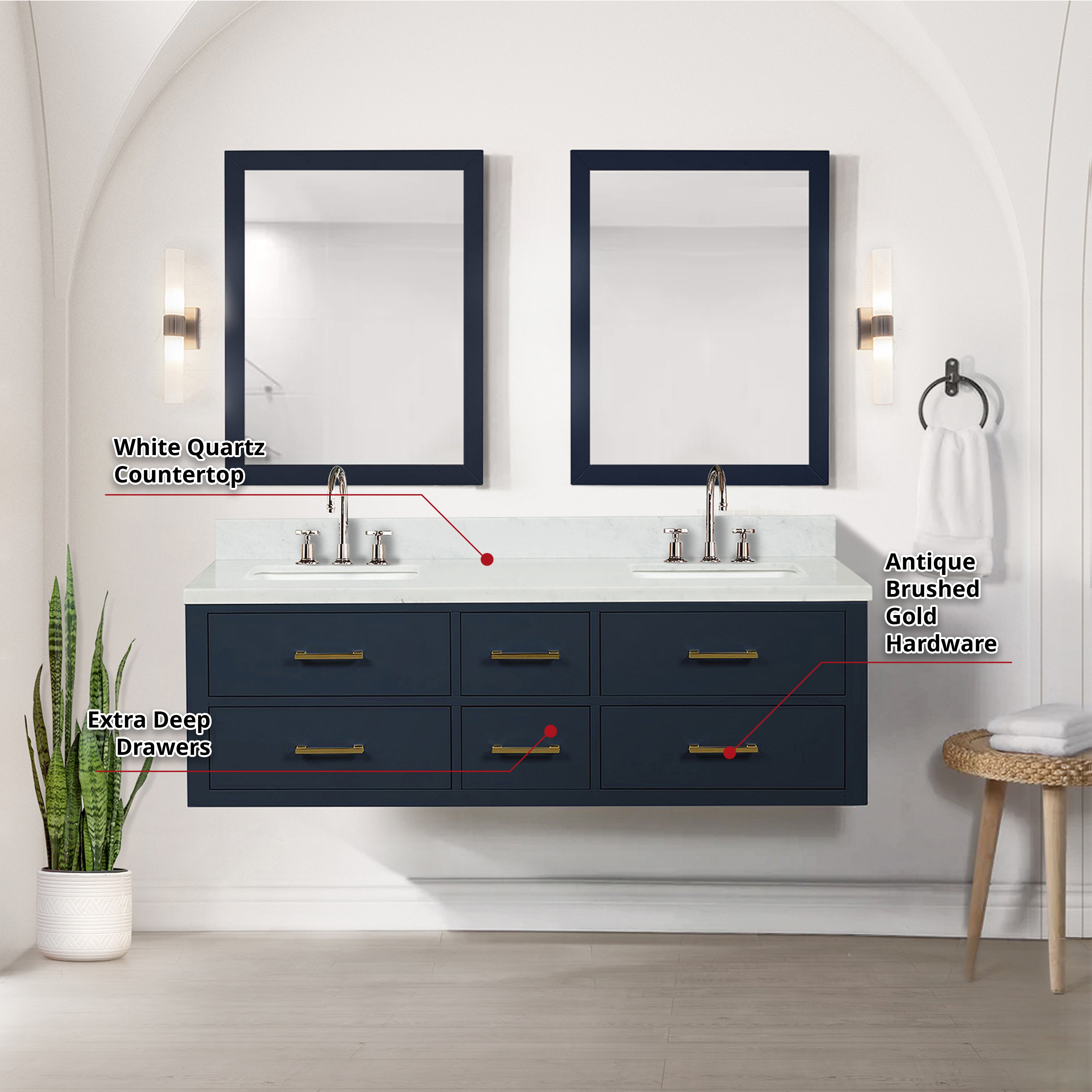 blue vanity