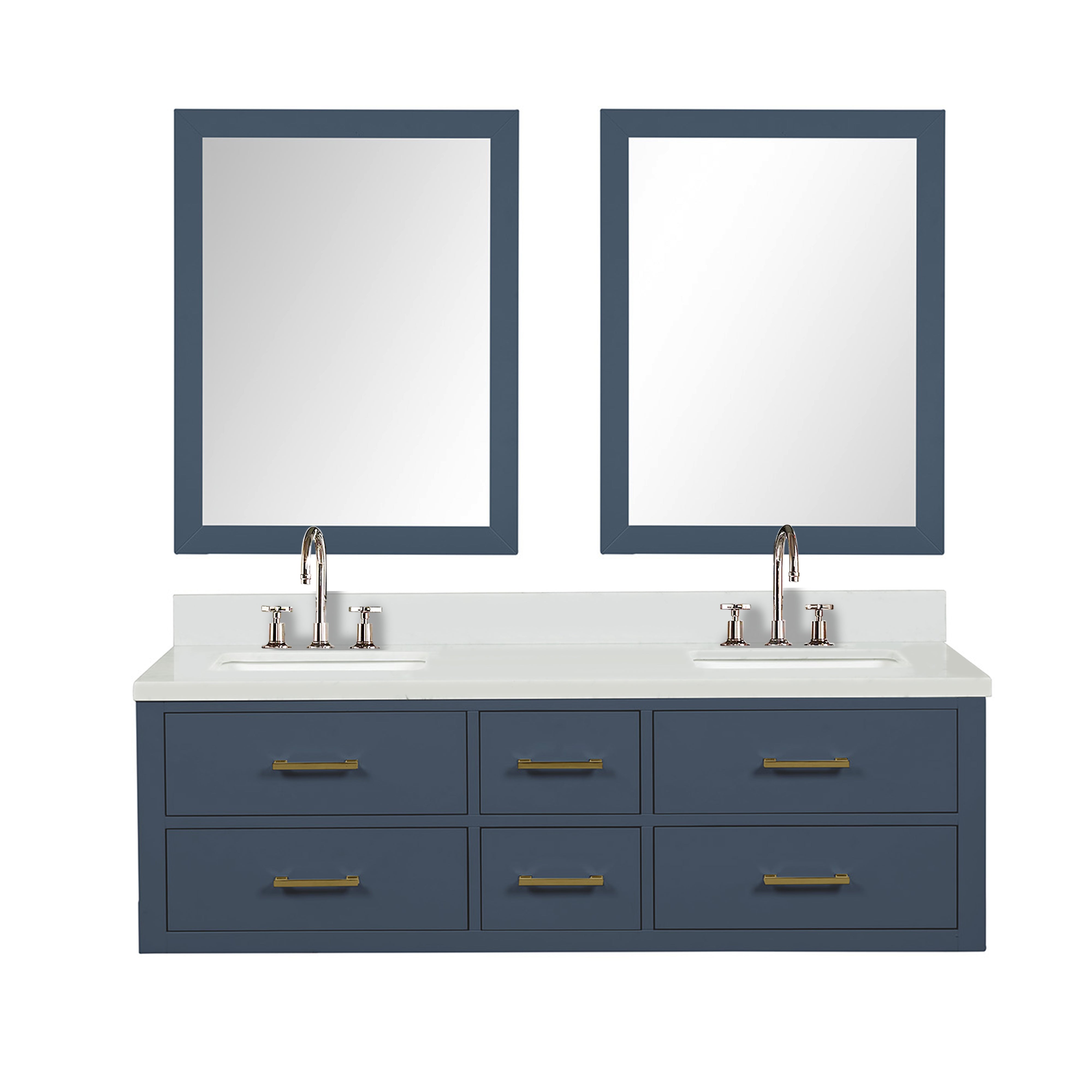 Lexora Castor 60 in W x 22 in D Double Bath Vanity
