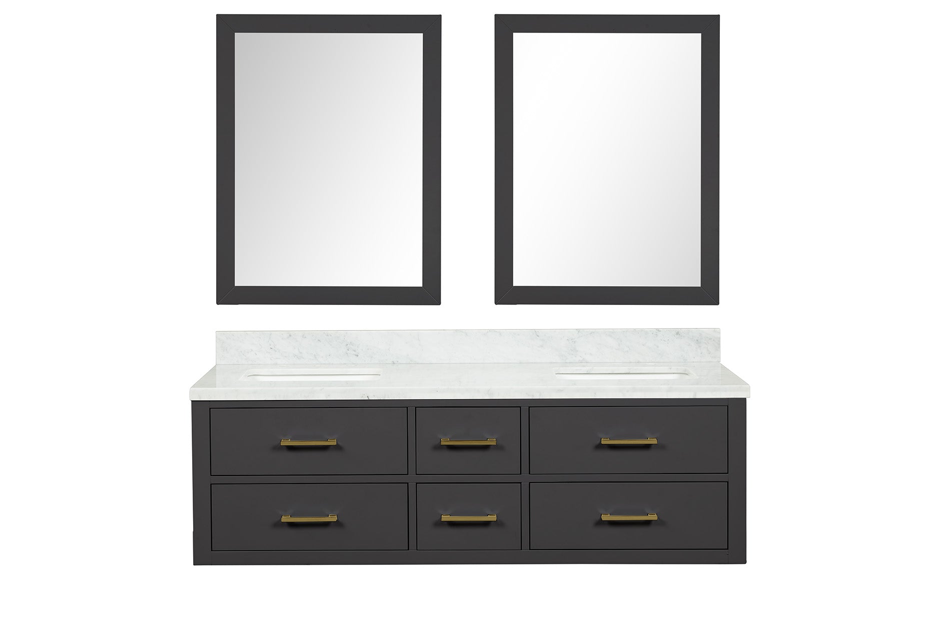 Lexora Castor 60 in W x 22 in D Double Bath Vanity