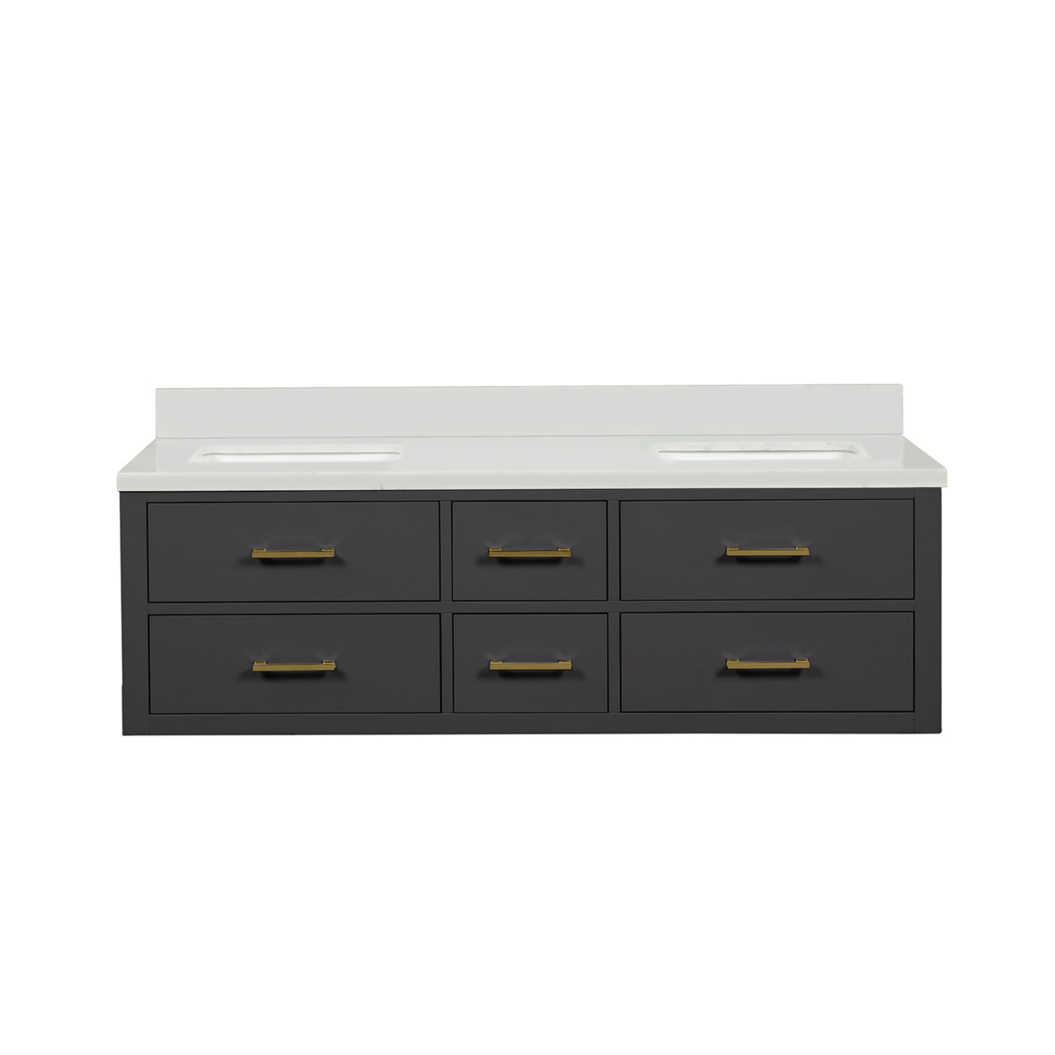 Lexora Castor 60 in W x 22 in D Double Bath Vanity