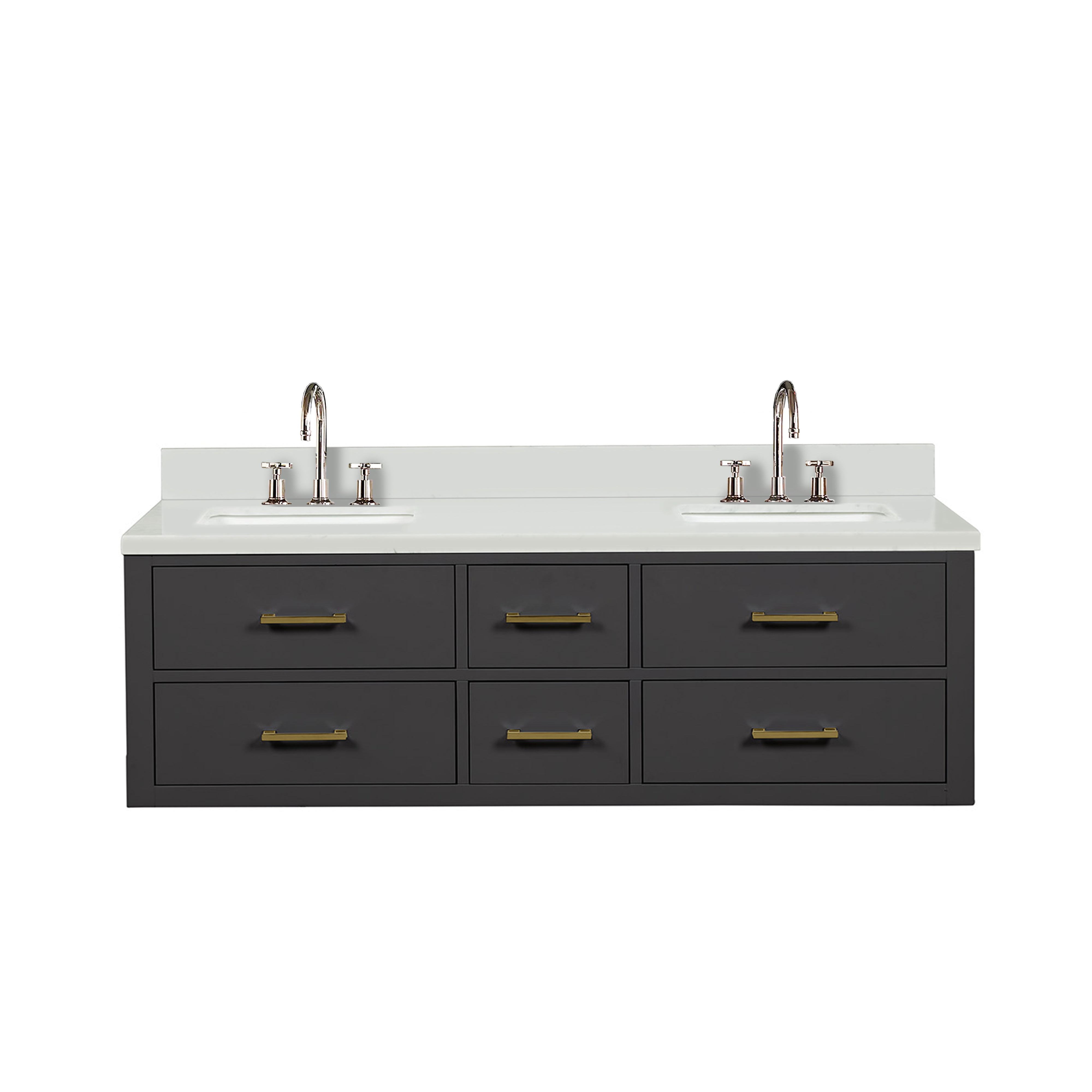 Lexora Castor 60 in W x 22 in D Double Bath Vanity