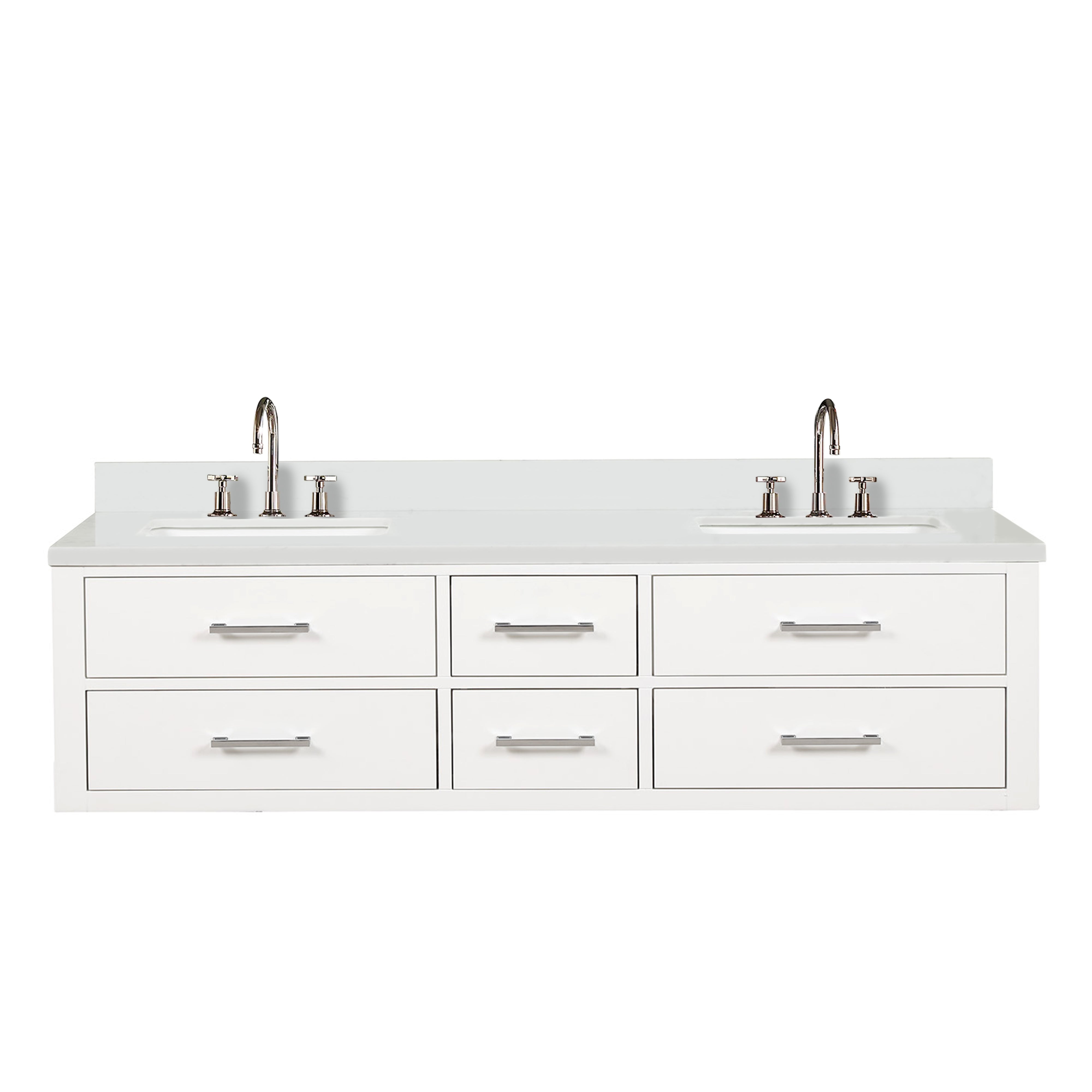 Lexora Castor 72 in W x 22 in D Double Bath Vanity