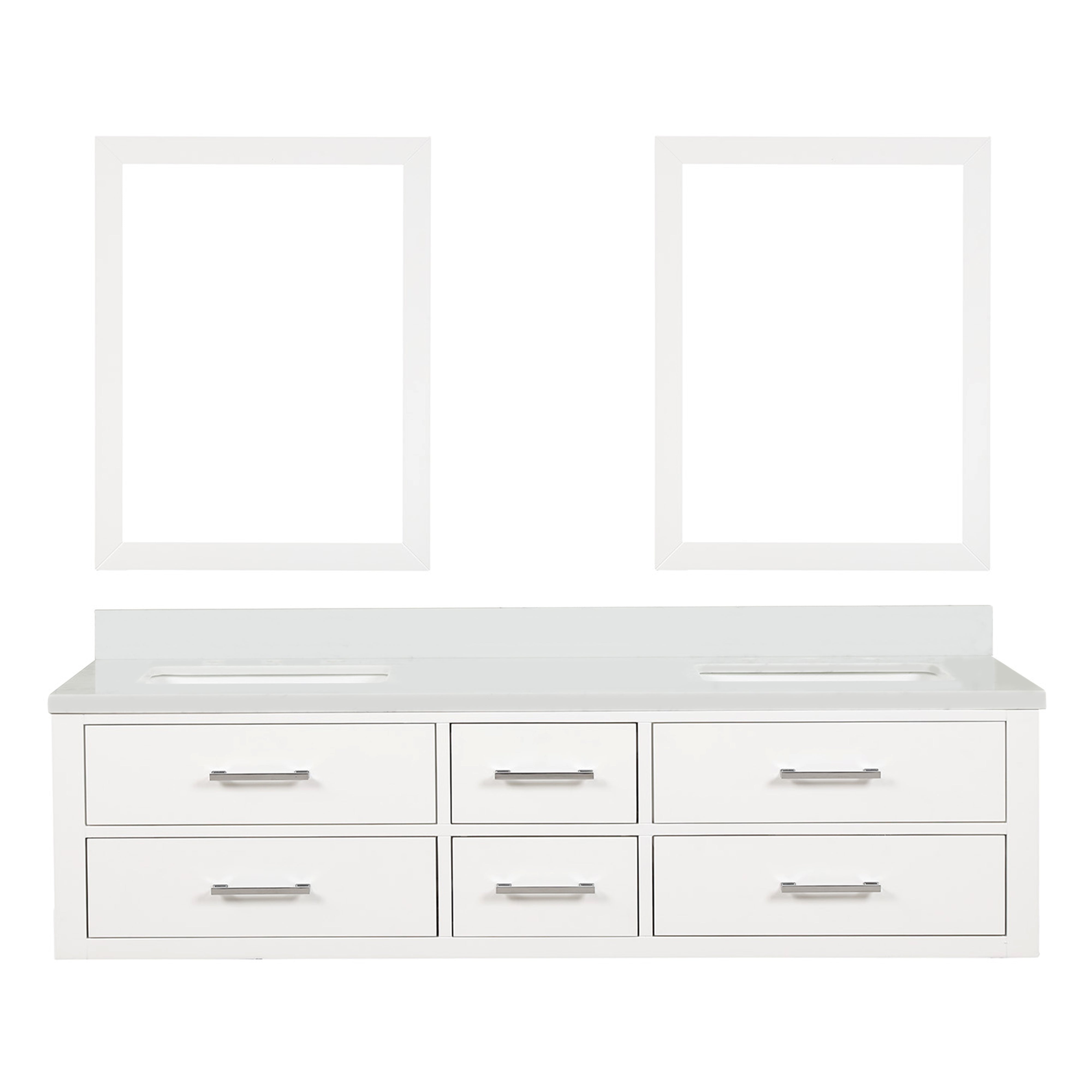 Lexora Castor 72 in W x 22 in D Double Bath Vanity