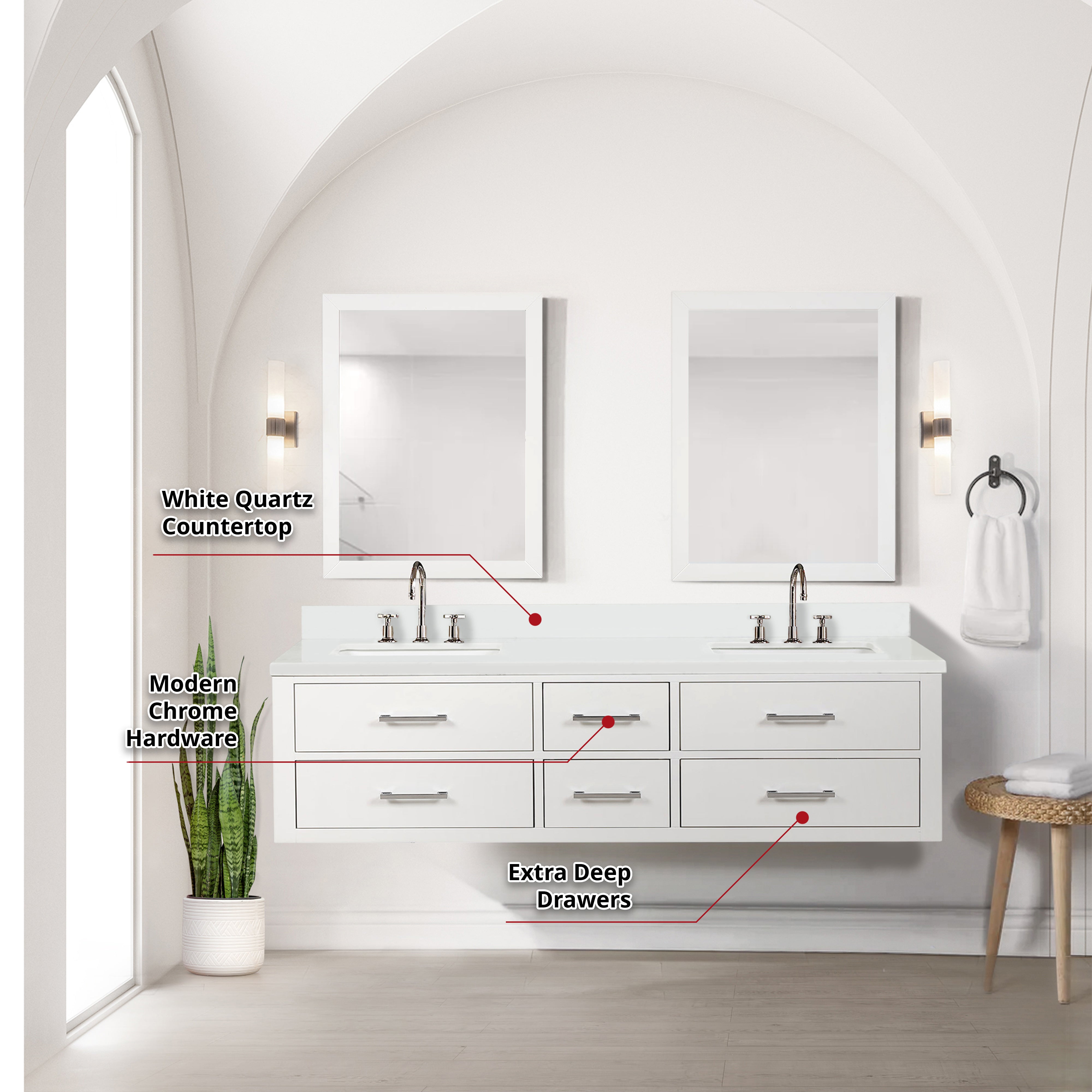 white vanity