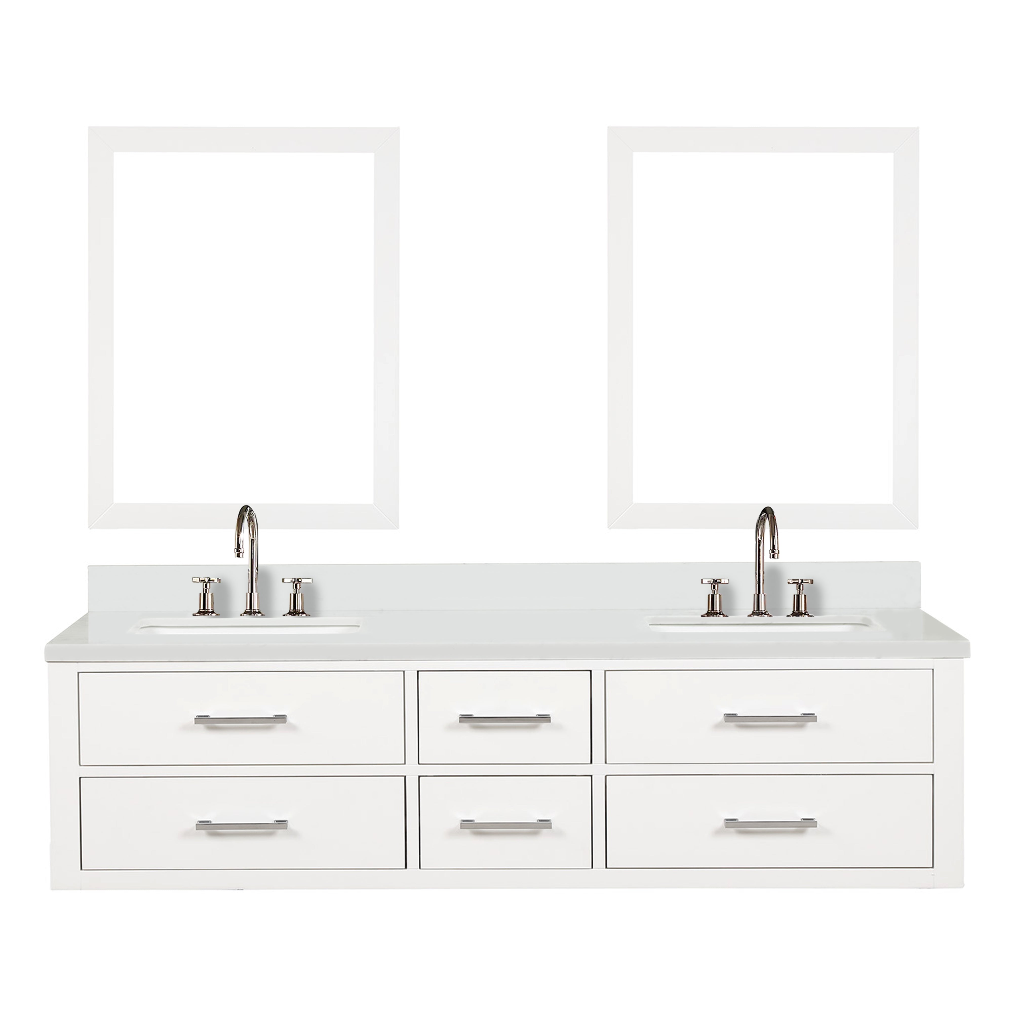 Lexora Castor 72 in W x 22 in D Double Bath Vanity