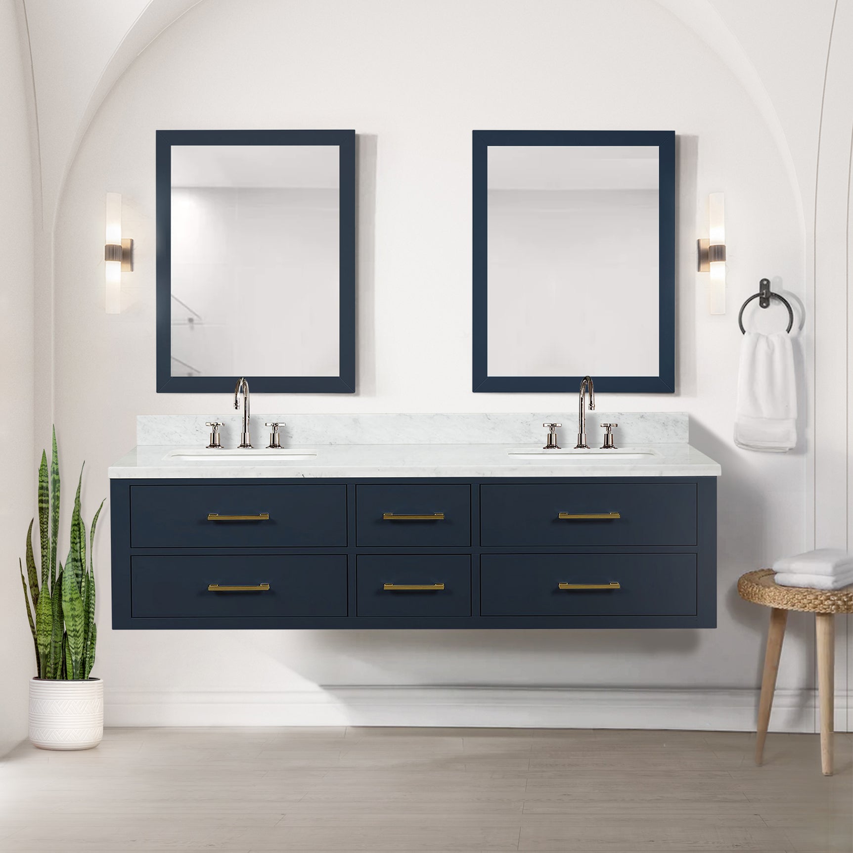 blue vanity