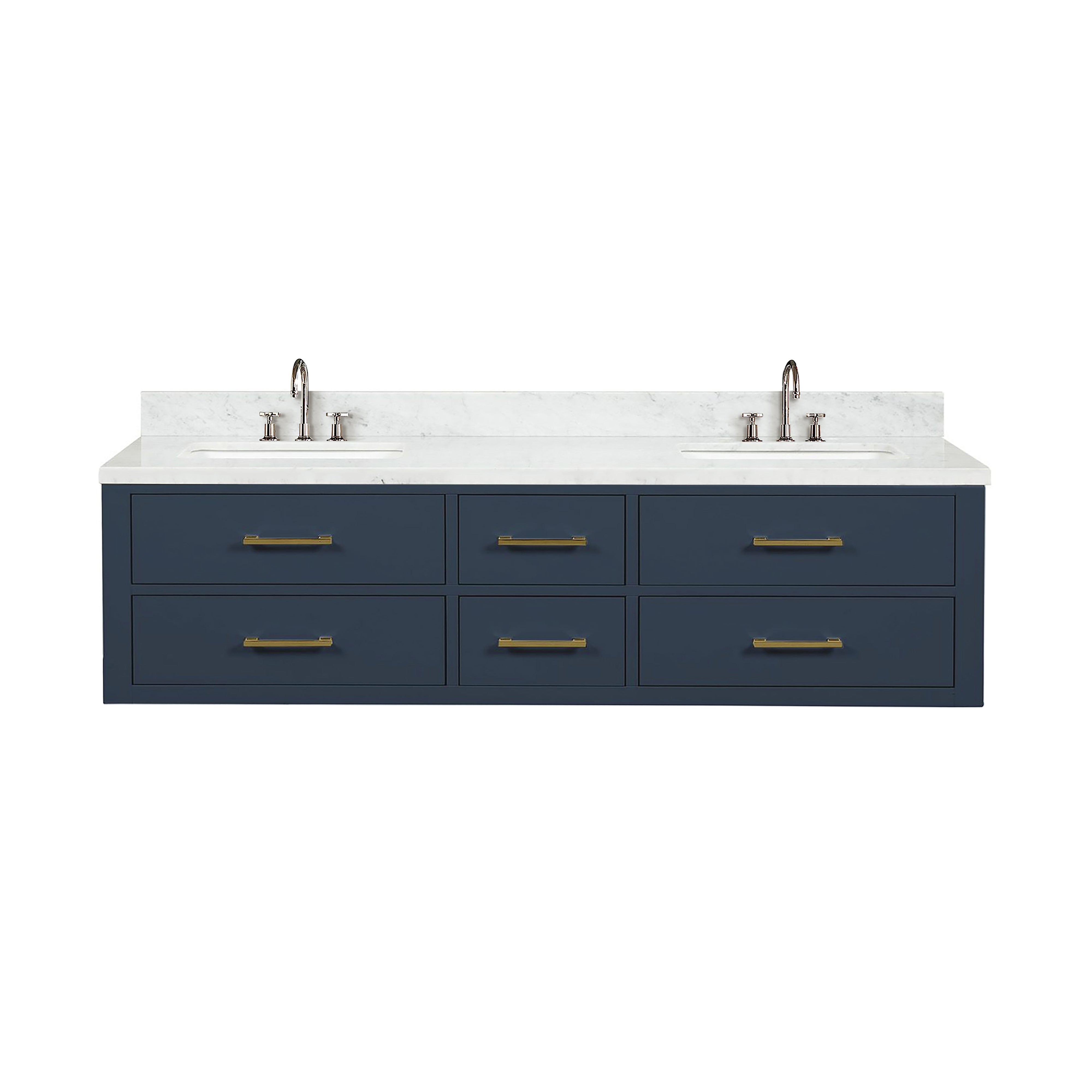 Lexora Castor 72 in W x 22 in D Double Bath Vanity