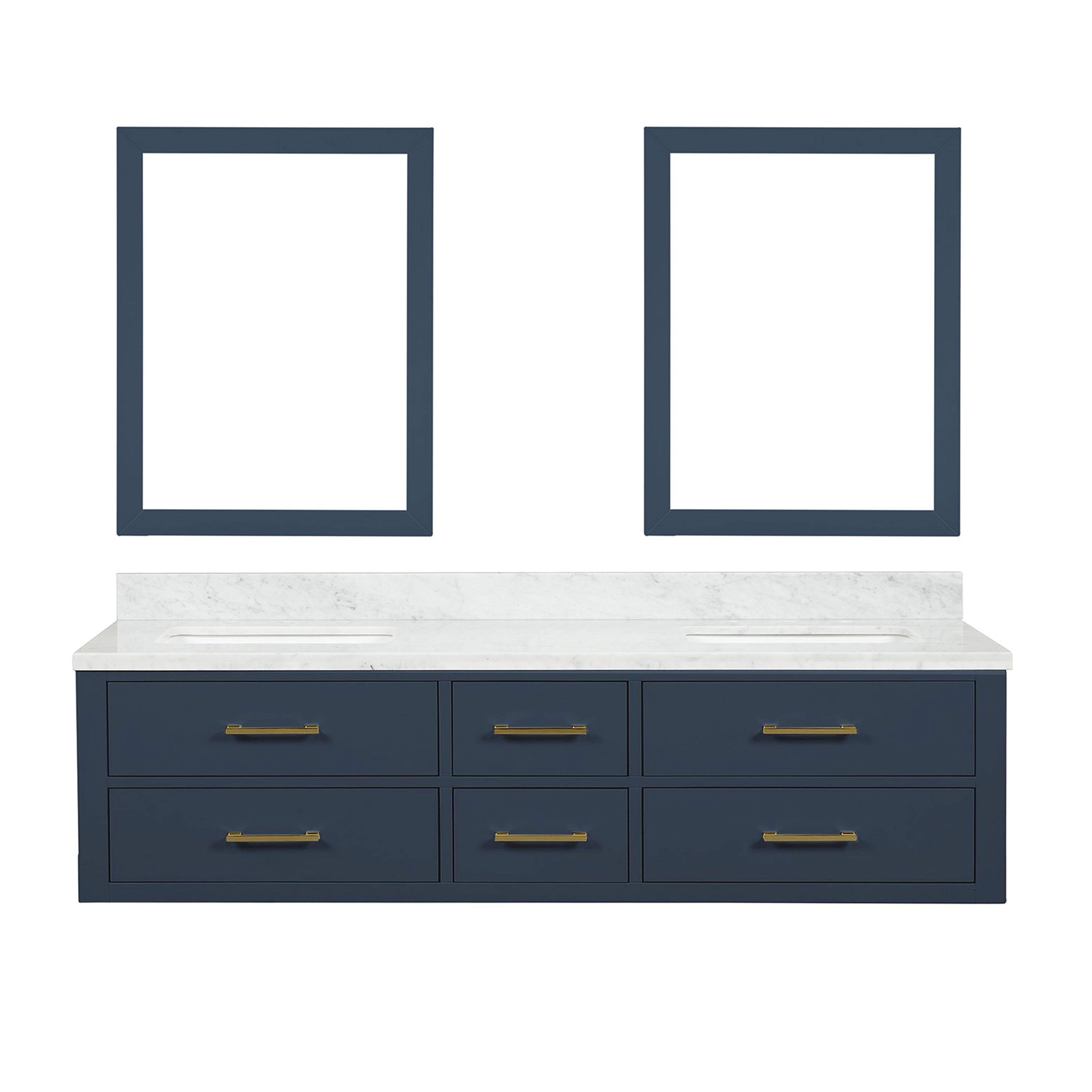 Lexora Castor 72 in W x 22 in D Double Bath Vanity