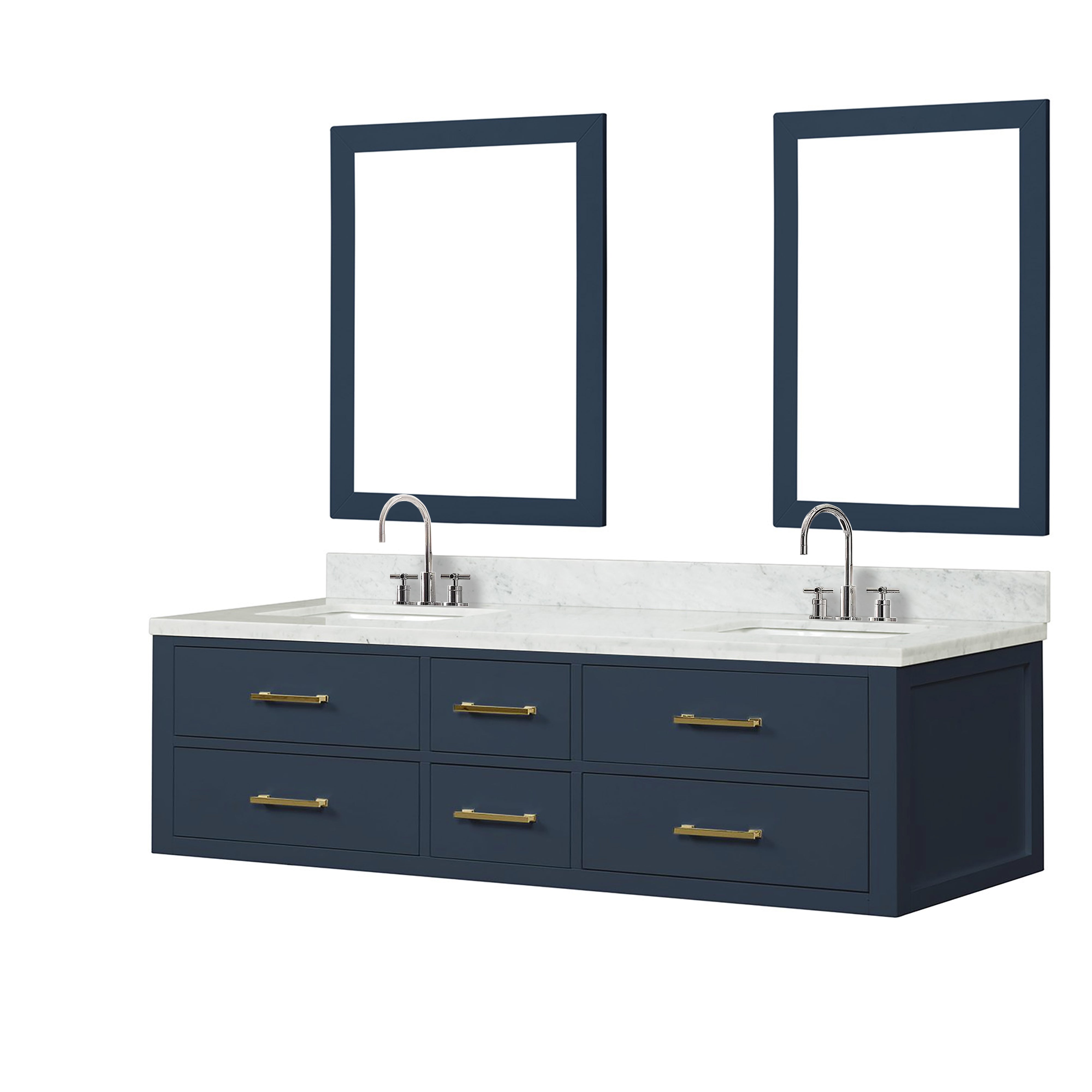 Lexora Castor 72 in W x 22 in D Double Bath Vanity