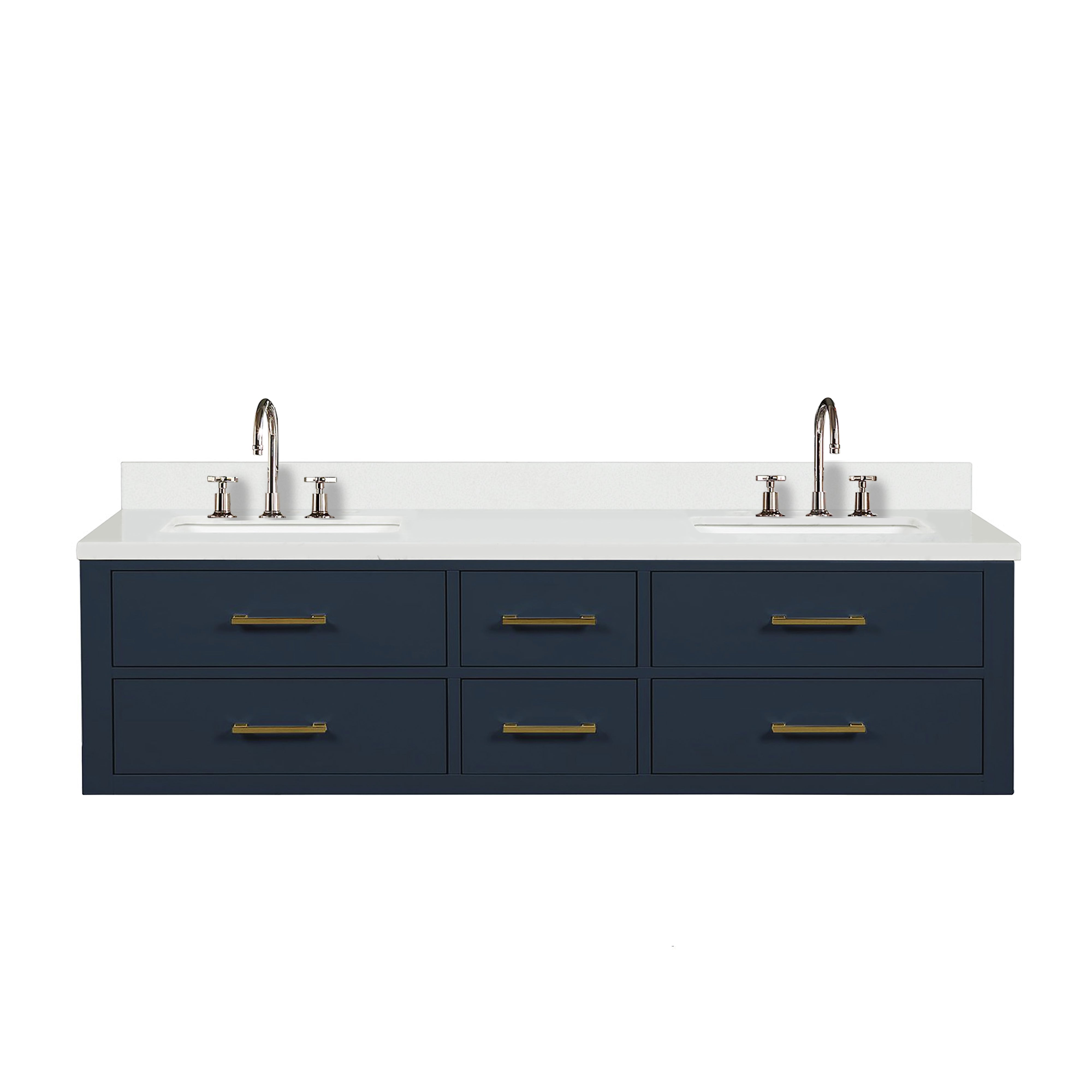 Lexora Castor 72 in W x 22 in D Double Bath Vanity