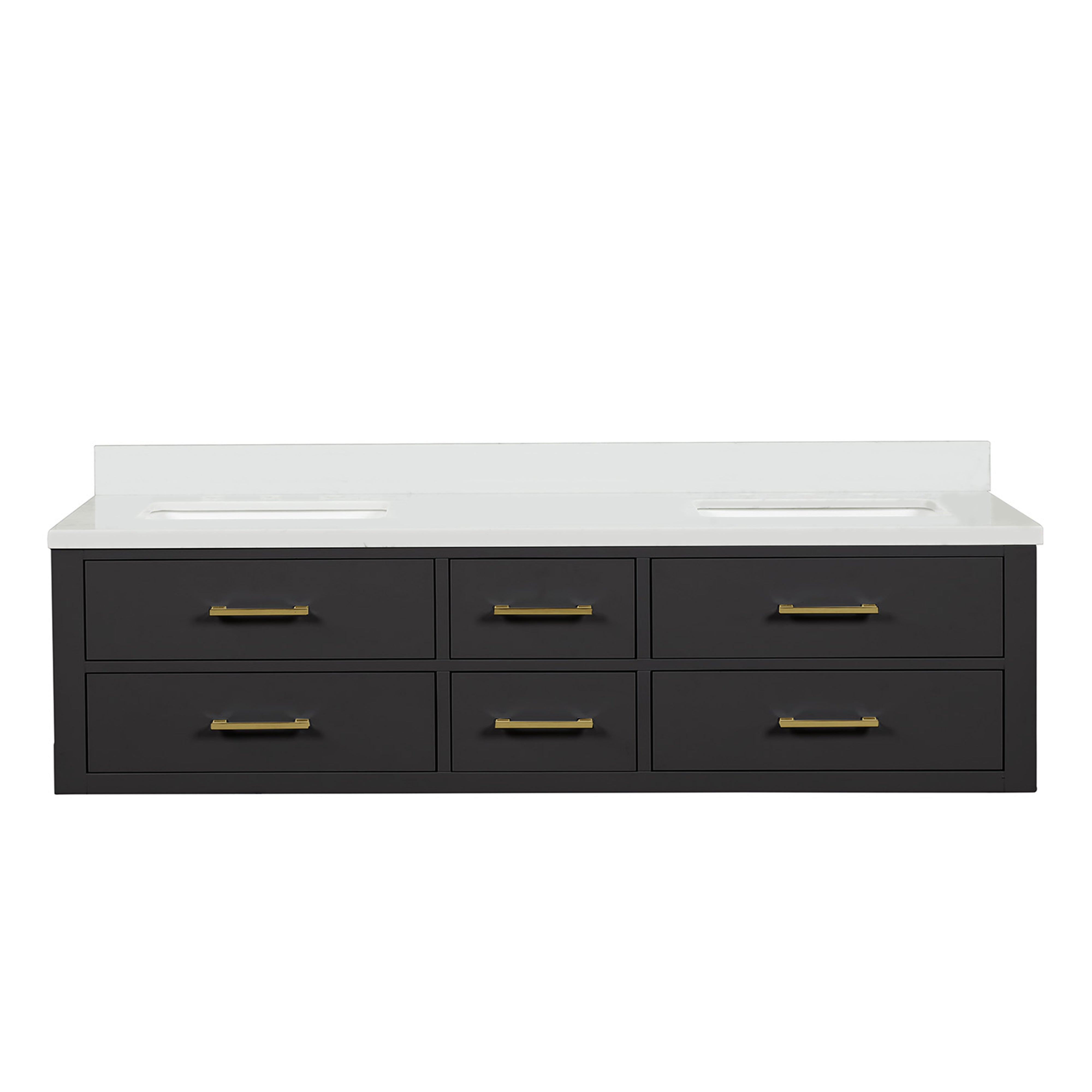 Lexora Castor 72 in W x 22 in D Double Bath Vanity