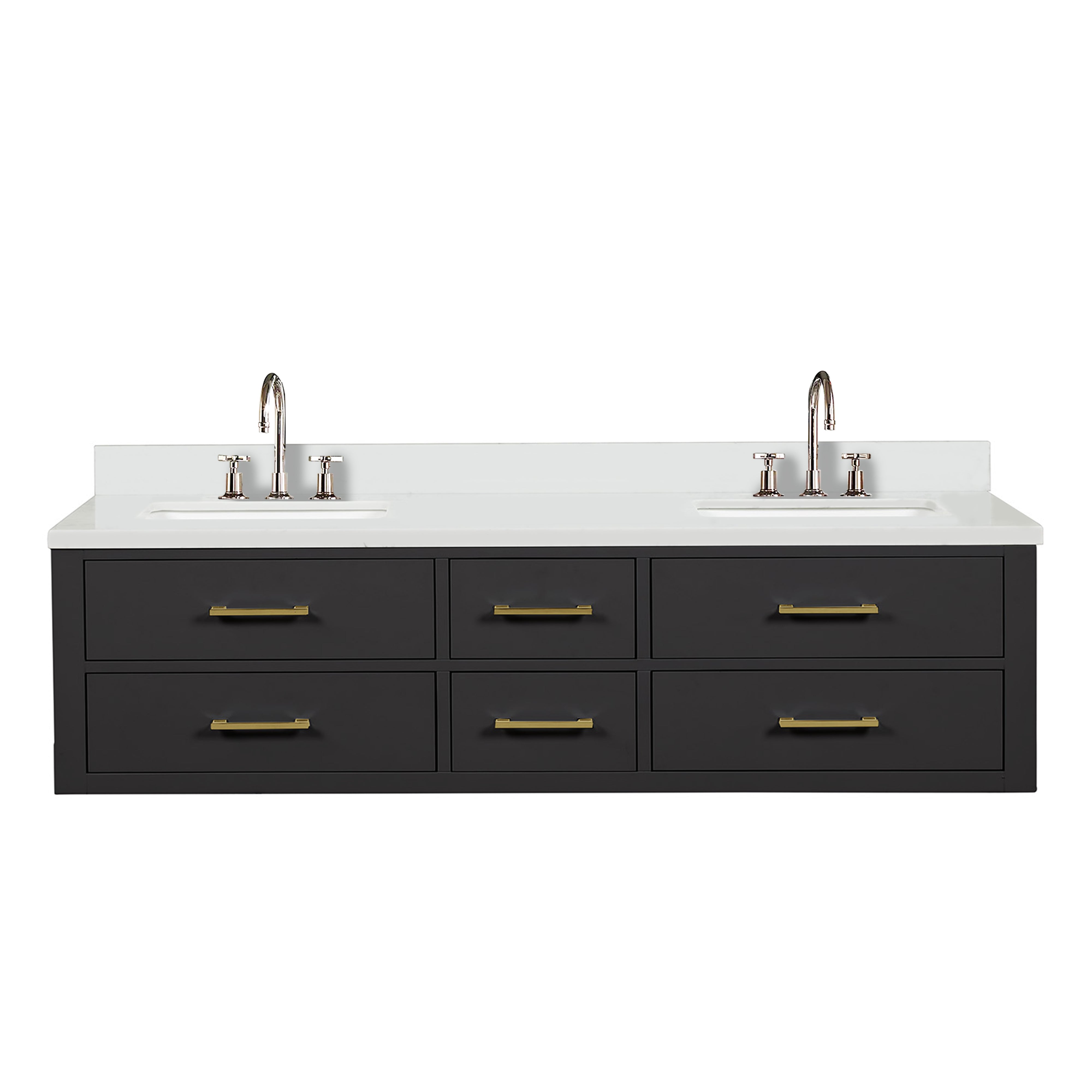 Lexora Castor 72 in W x 22 in D Double Bath Vanity