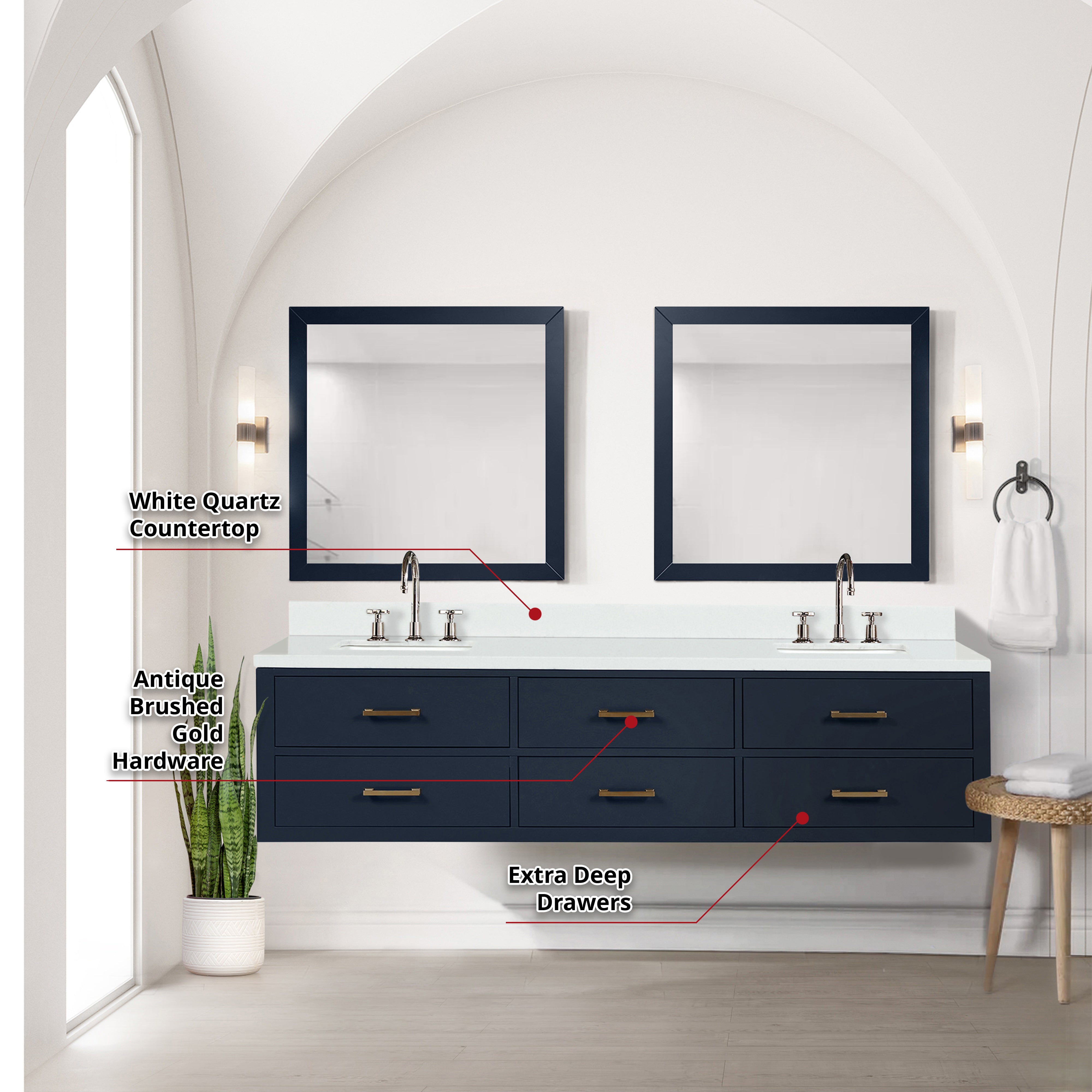 blue vanity