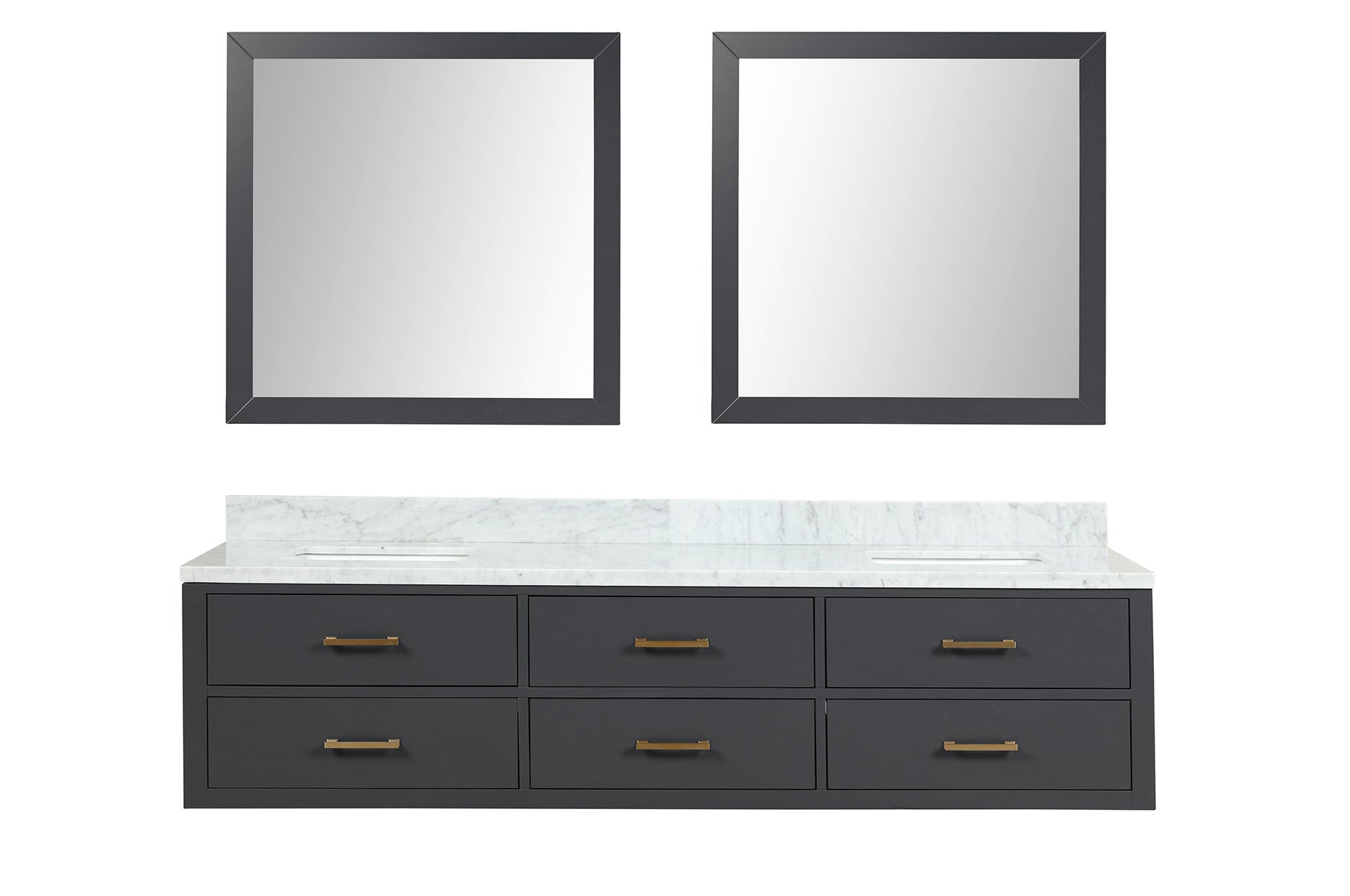 Lexora Castor 80 in W x 22 in D Double Bath Vanity
