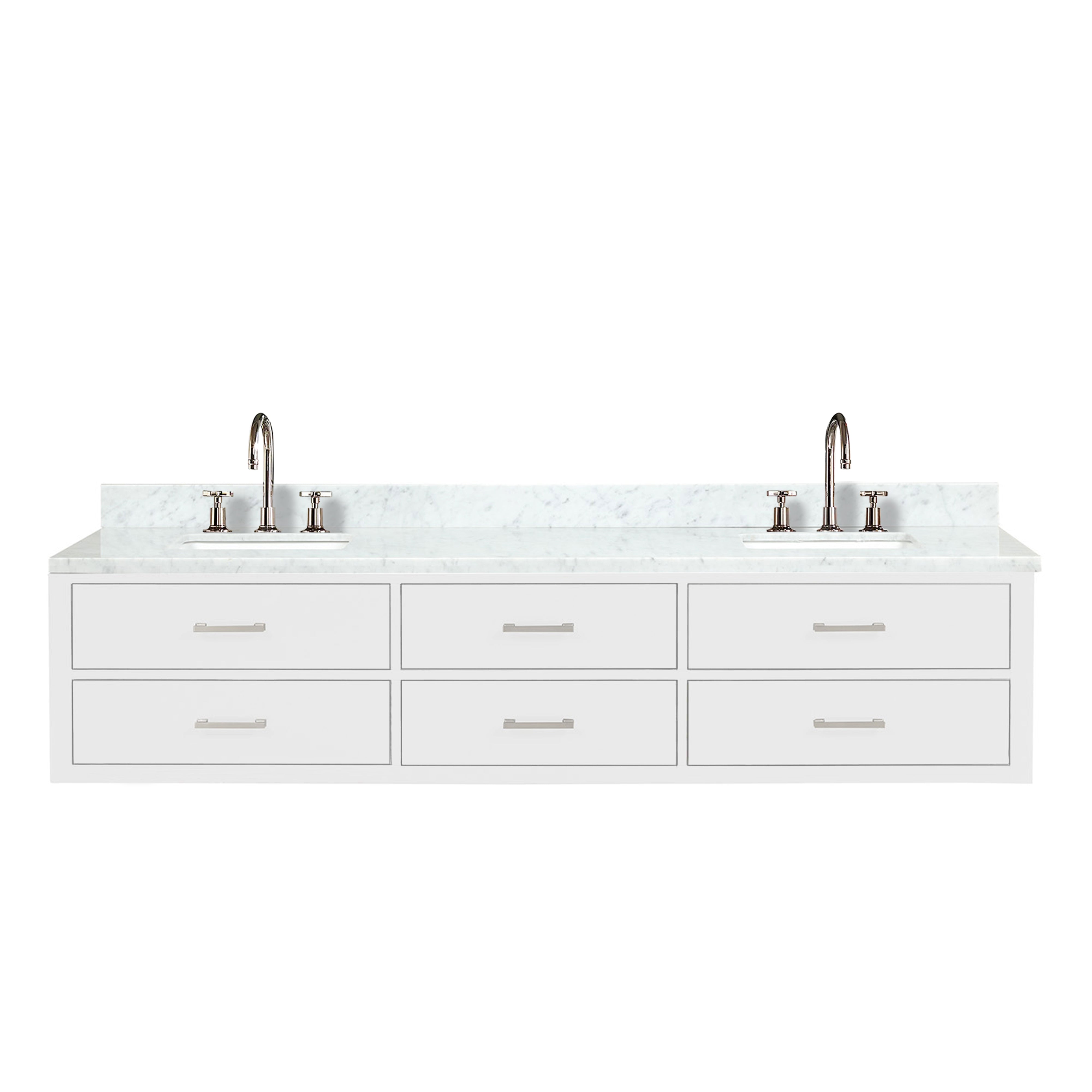 Lexora Castor 84 in W x 22 in D Double Bath Vanity