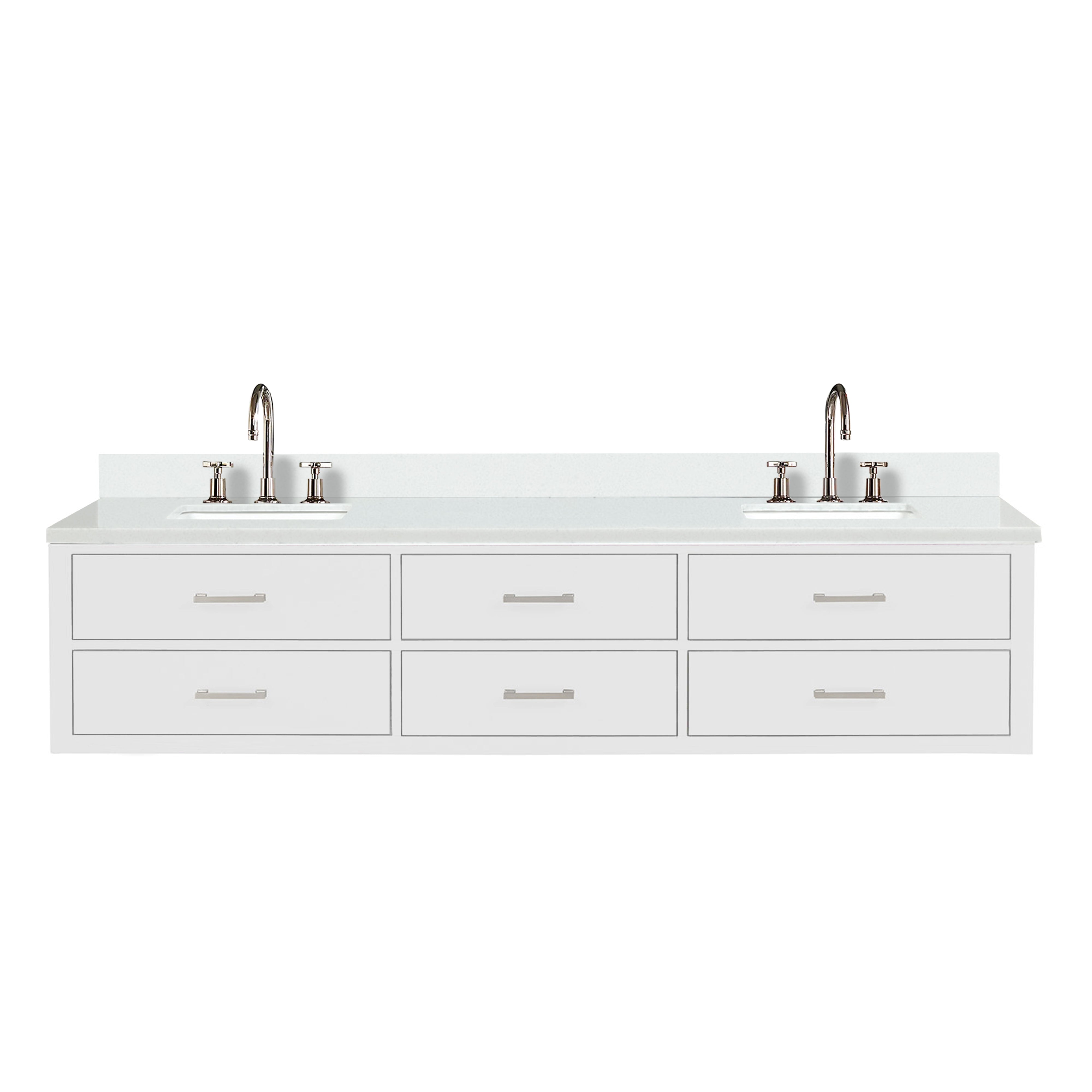 Lexora Castor 84 in W x 22 in D Double Bath Vanity