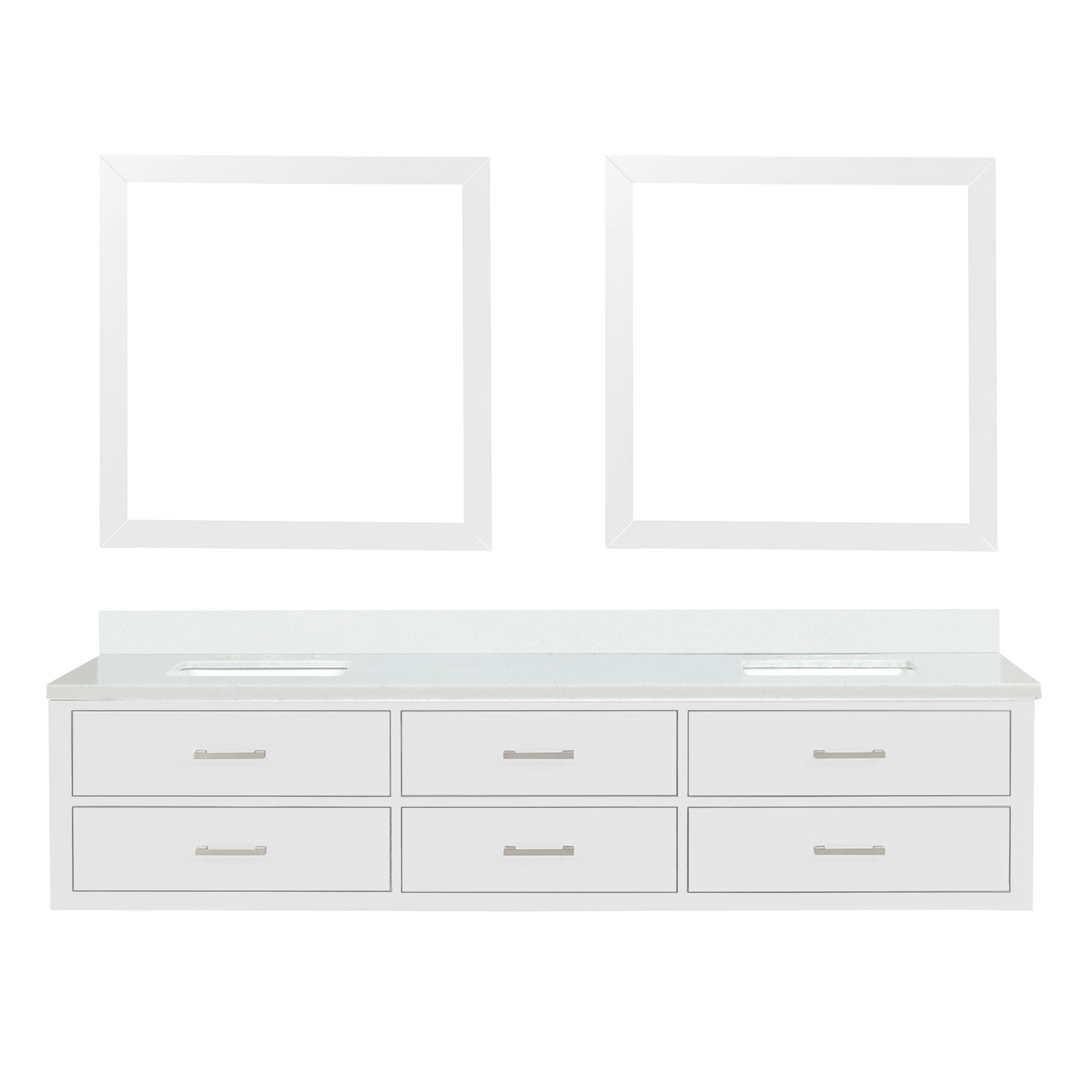 Lexora Castor 84 in W x 22 in D Double Bath Vanity