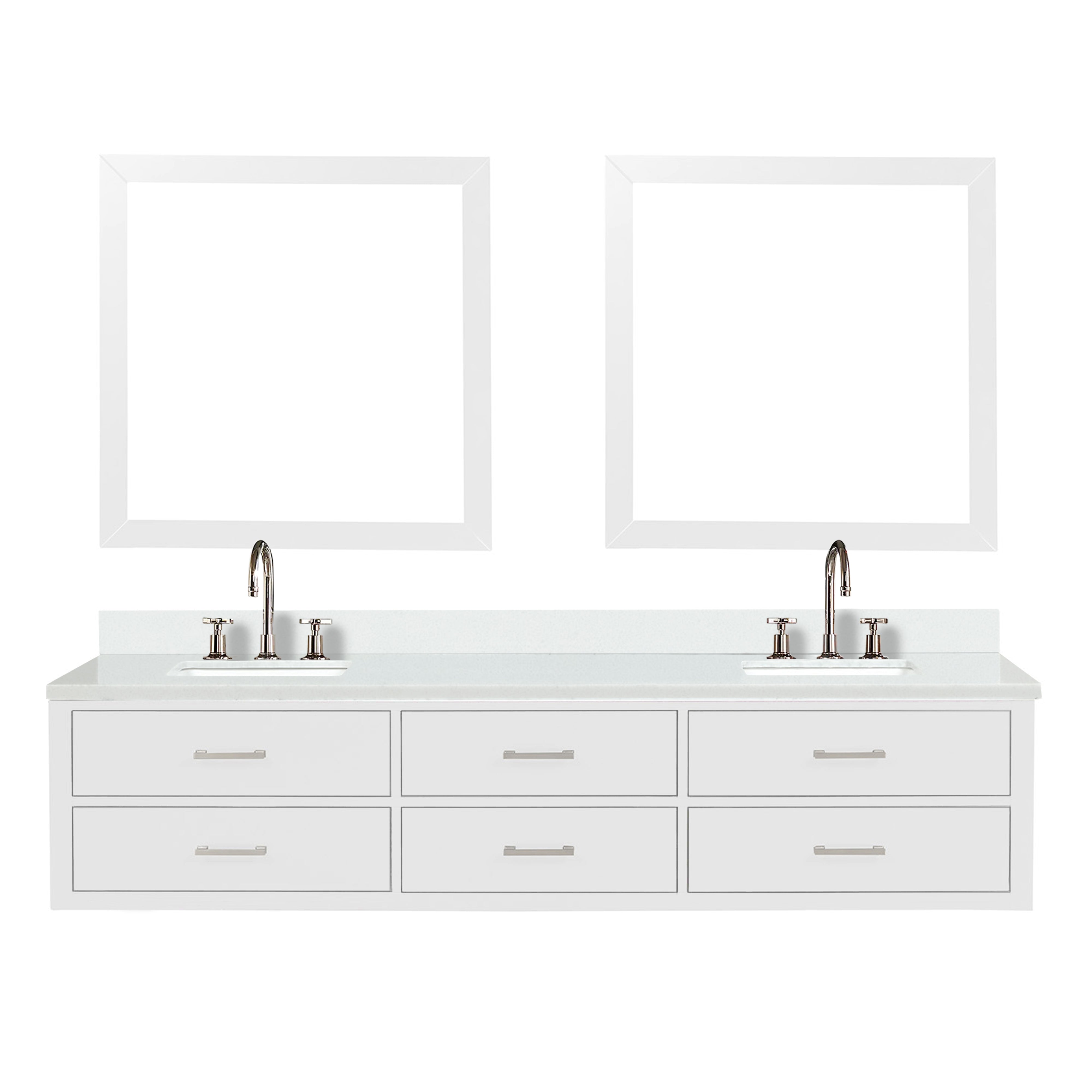 Lexora Castor 84 in W x 22 in D Double Bath Vanity