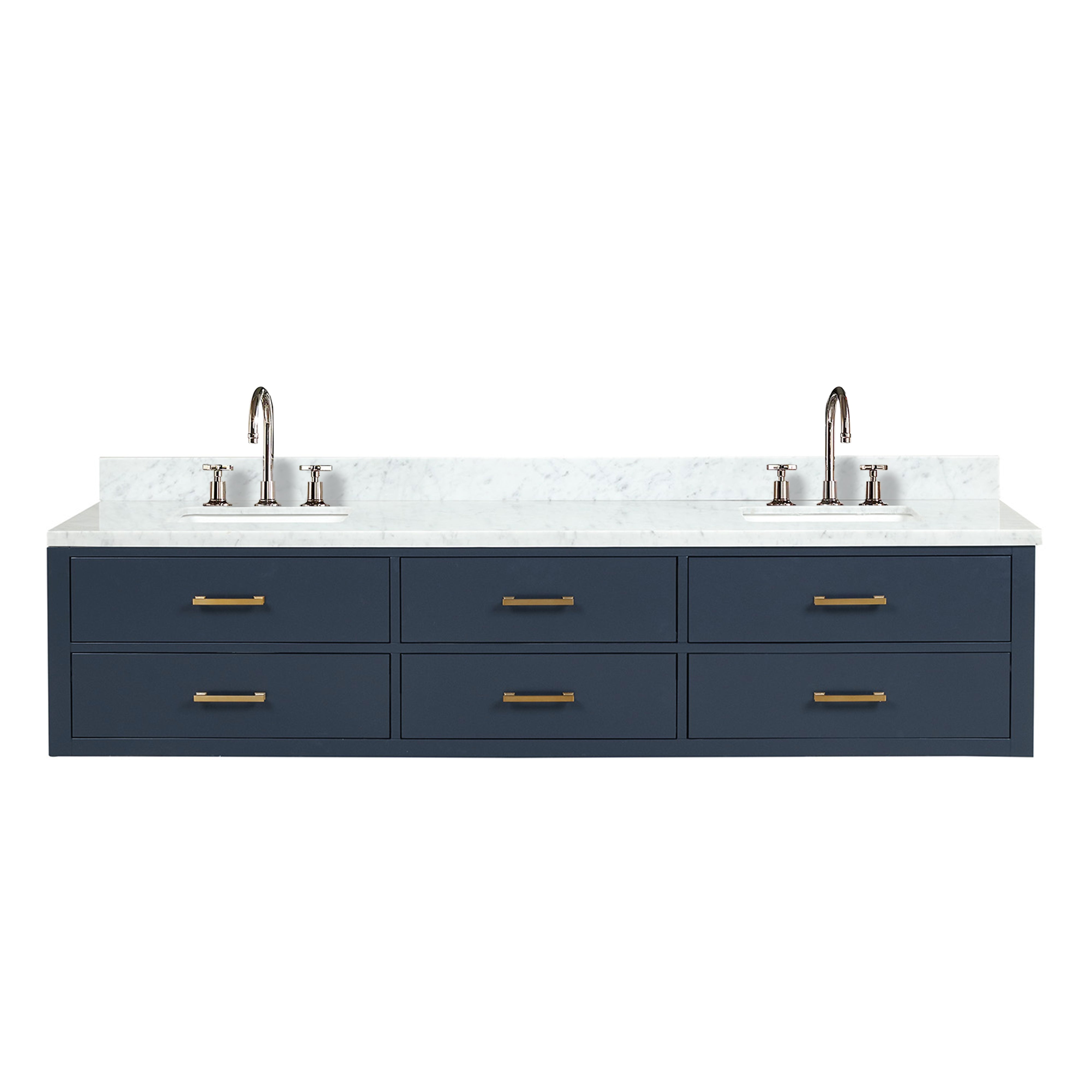 Lexora Castor 84 in W x 22 in D Double Bath Vanity