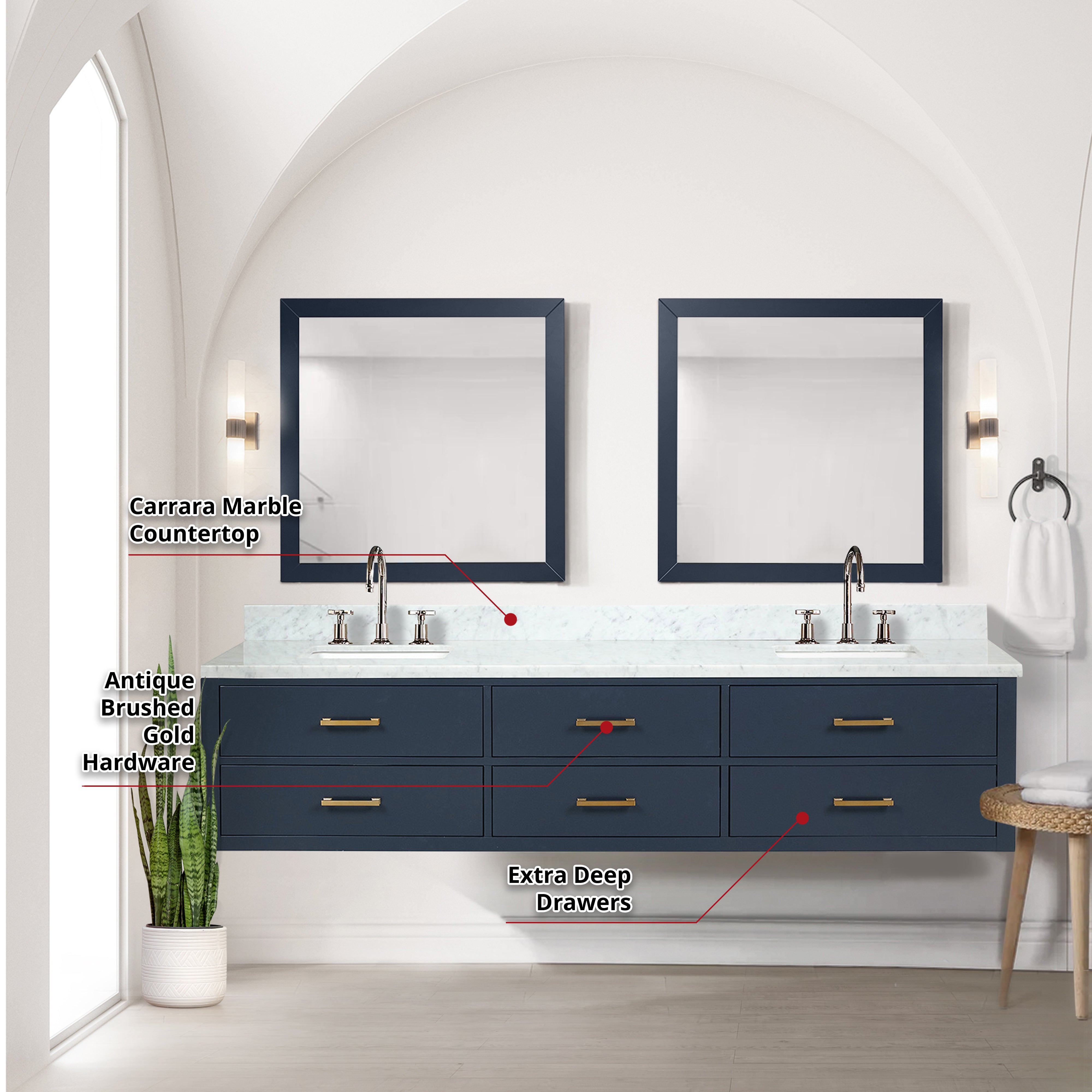 blue vanity