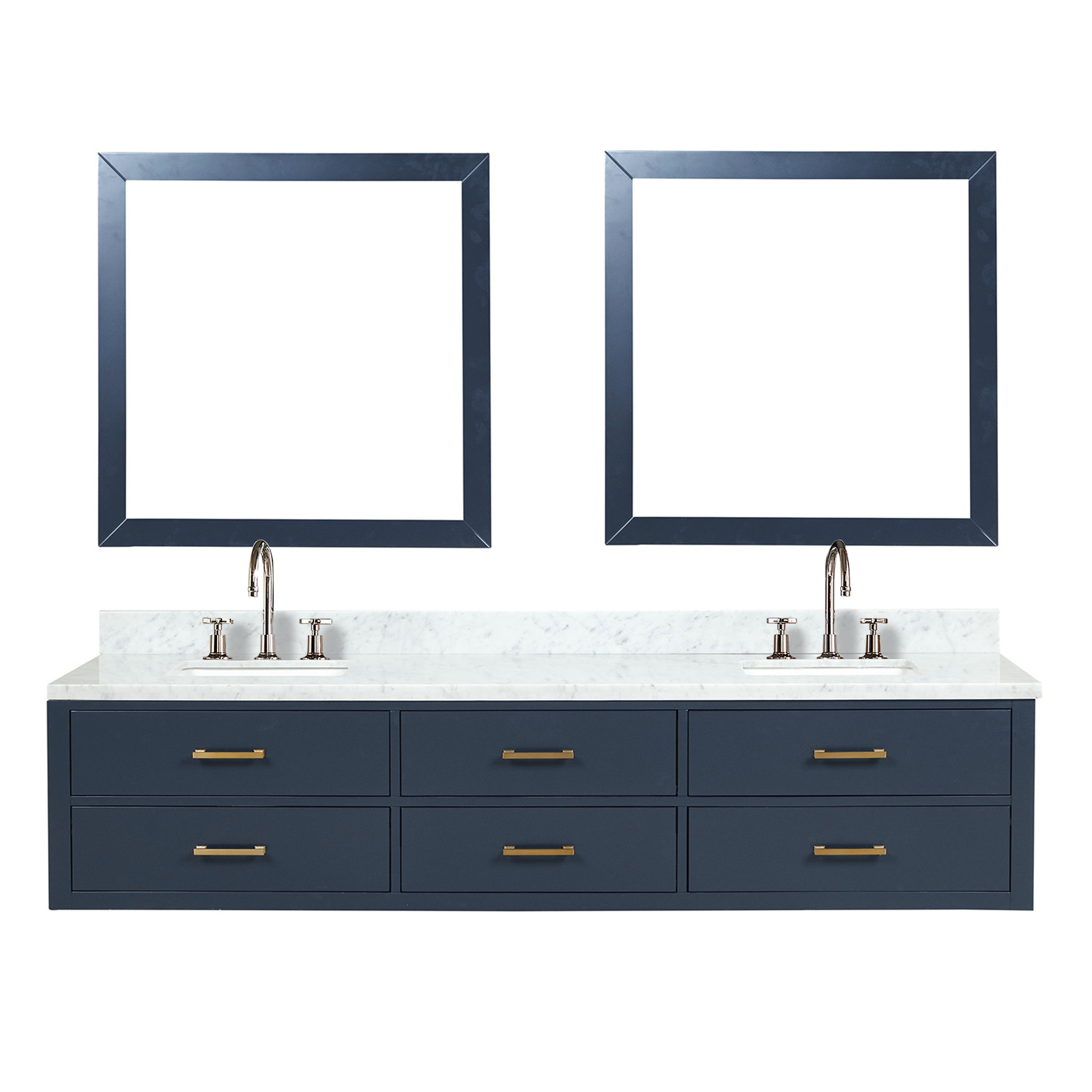 Lexora Castor 84 in W x 22 in D Double Bath Vanity