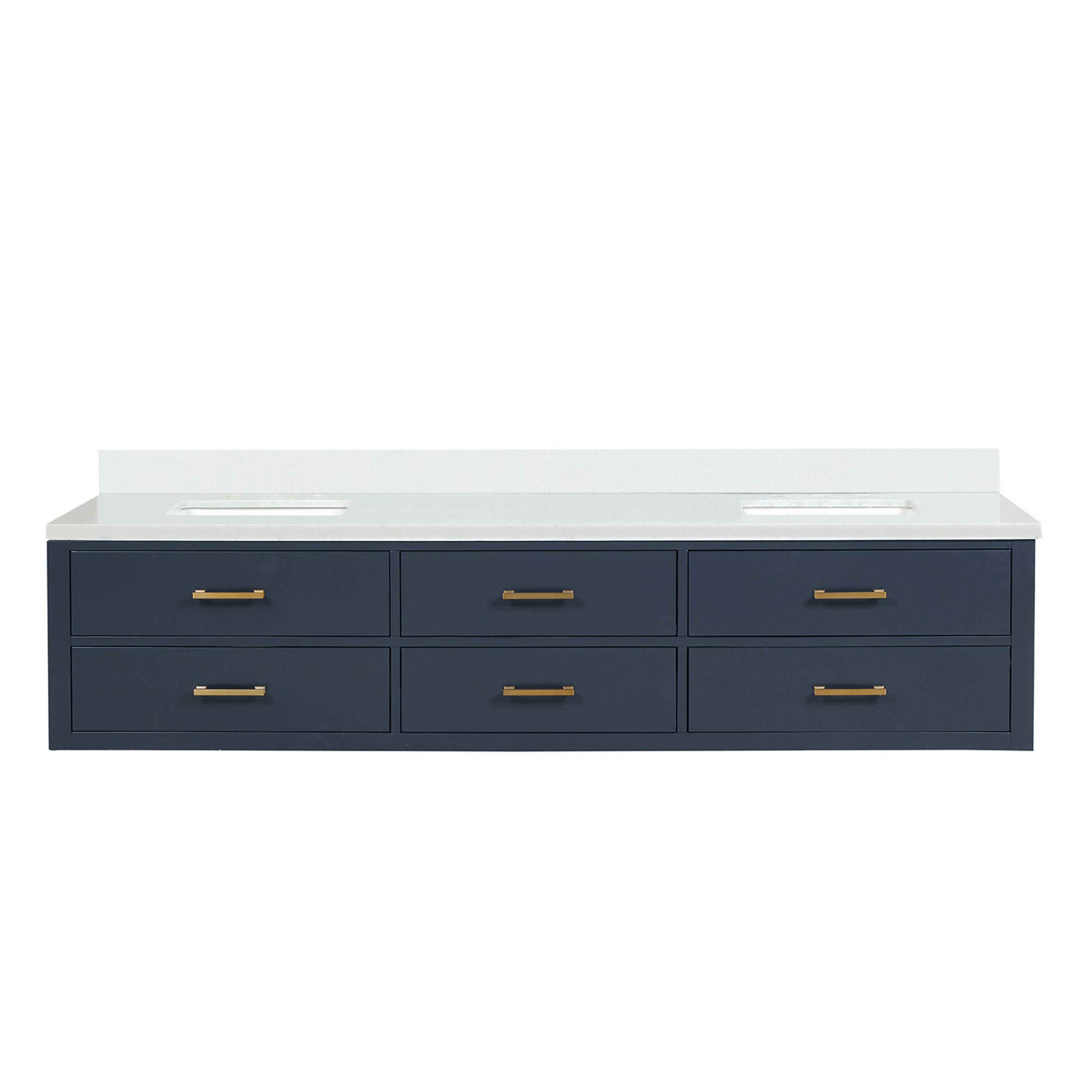 Lexora Castor 84 in W x 22 in D Double Bath Vanity