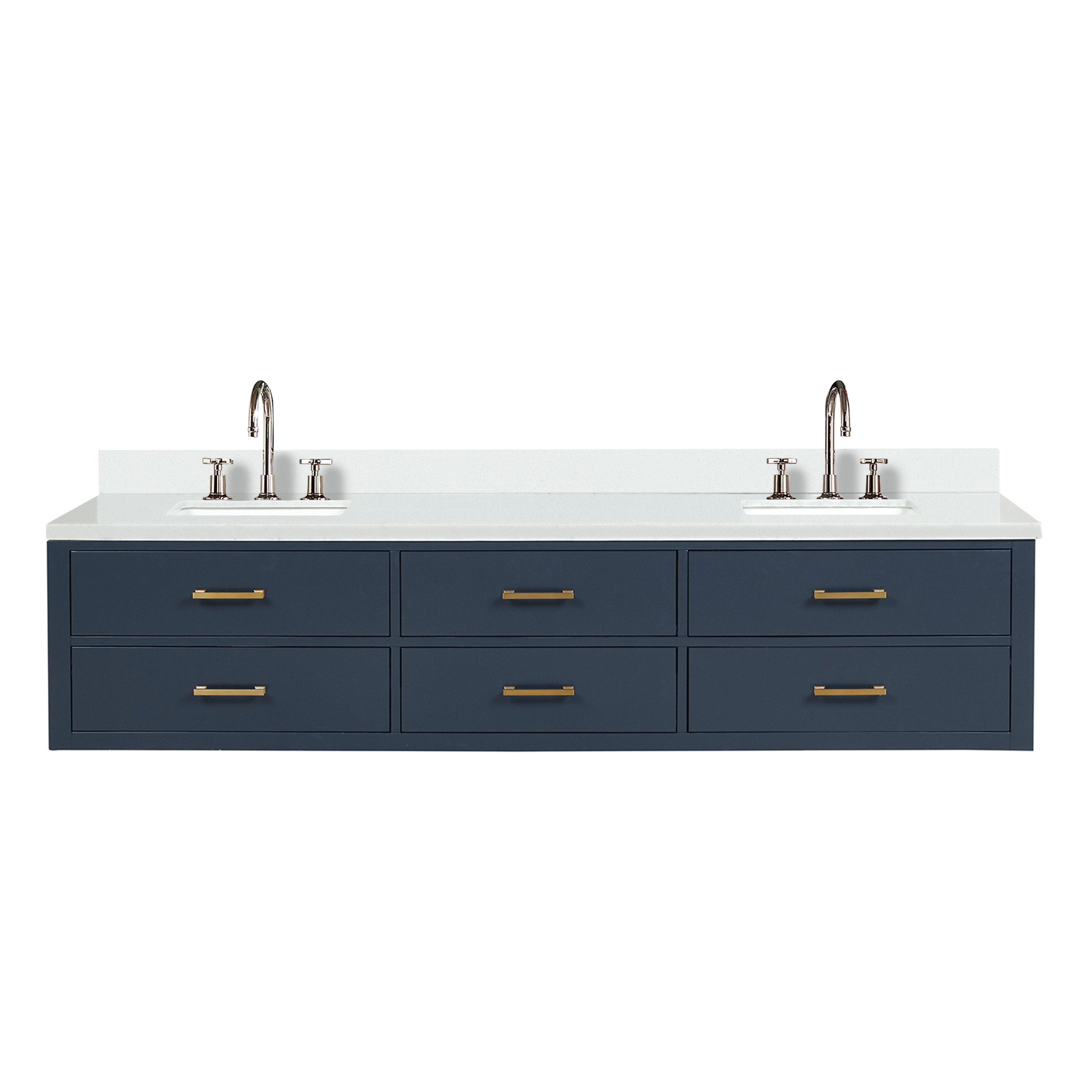 Lexora Castor 84 in W x 22 in D Double Bath Vanity