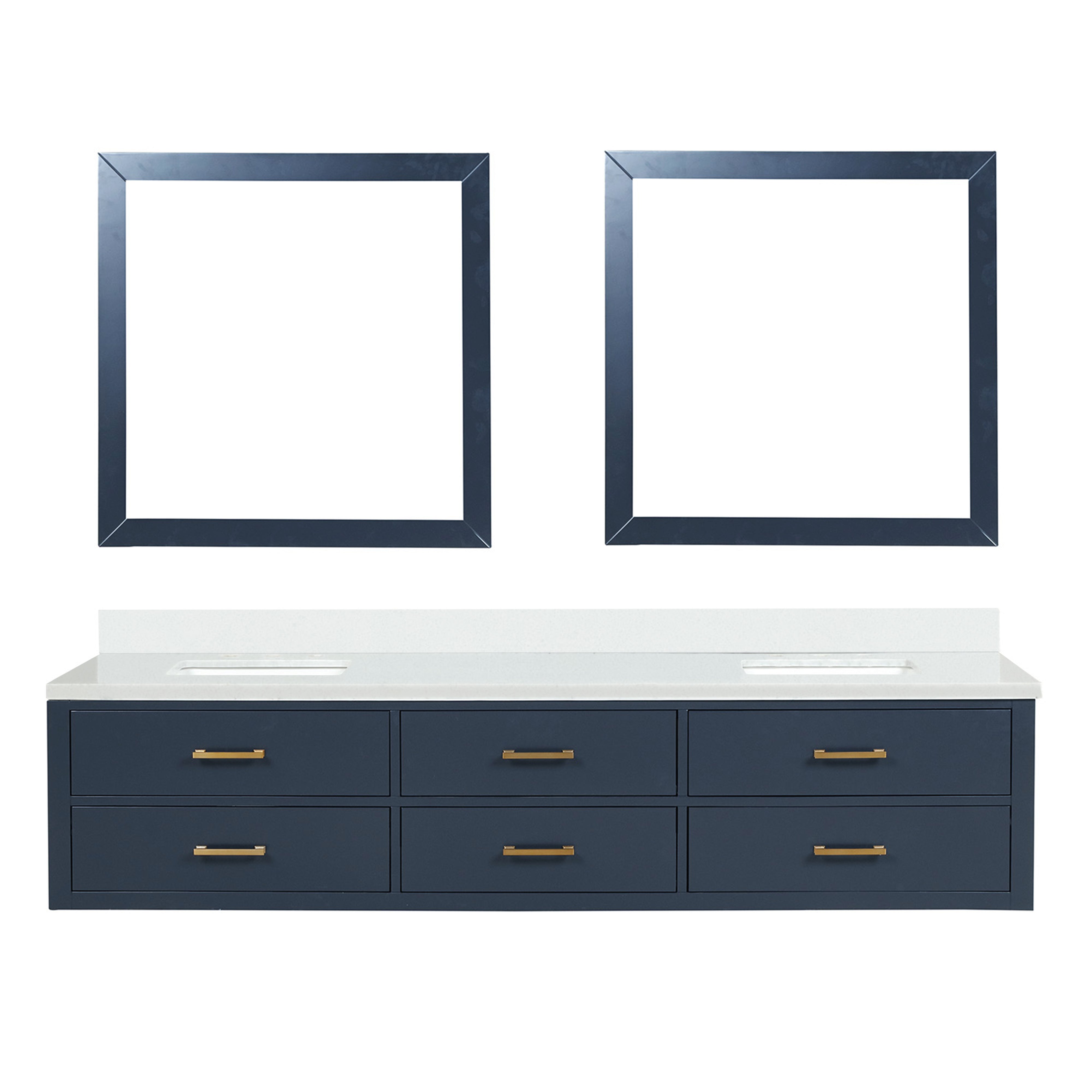 Lexora Castor 84 in W x 22 in D Double Bath Vanity