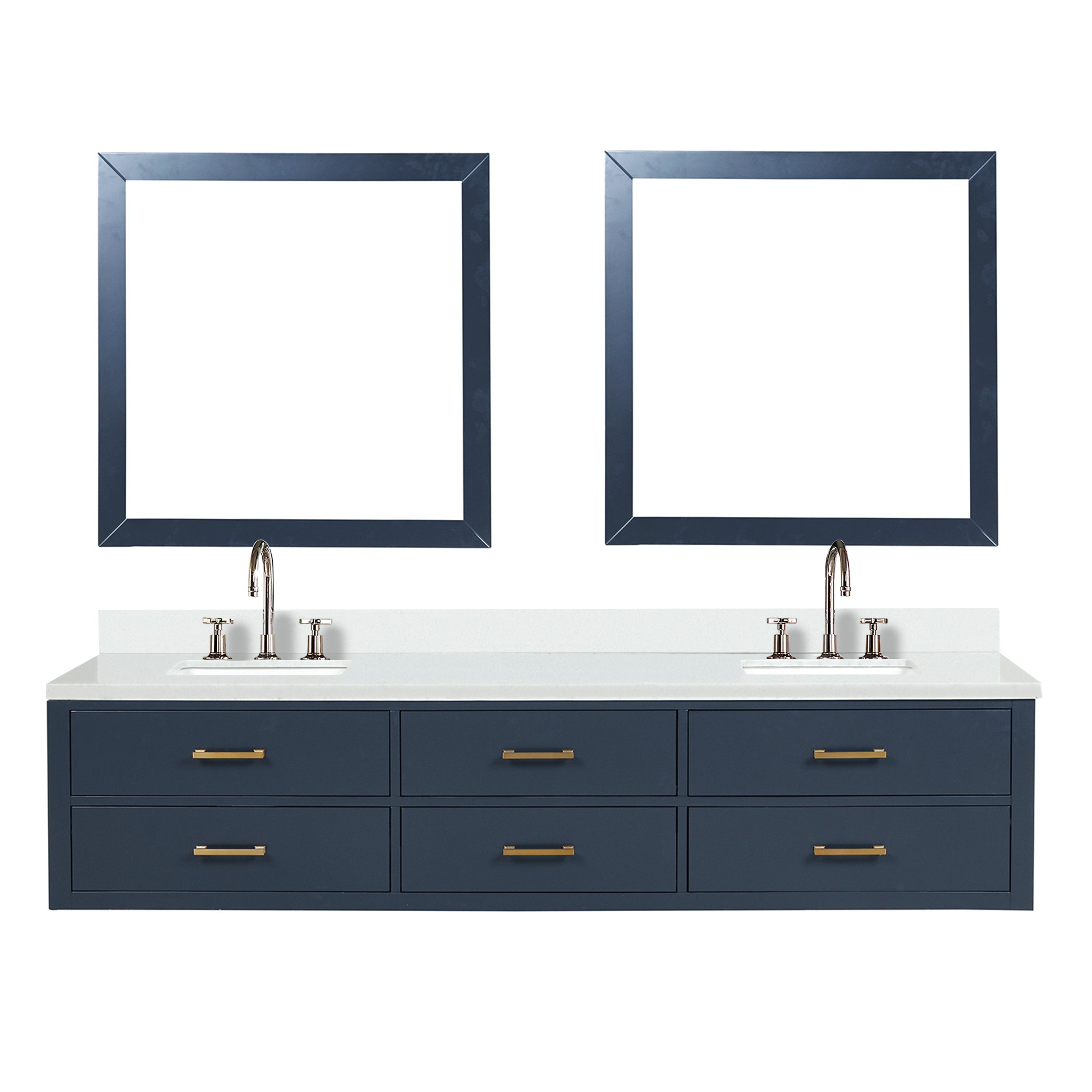Lexora Castor 84 in W x 22 in D Double Bath Vanity