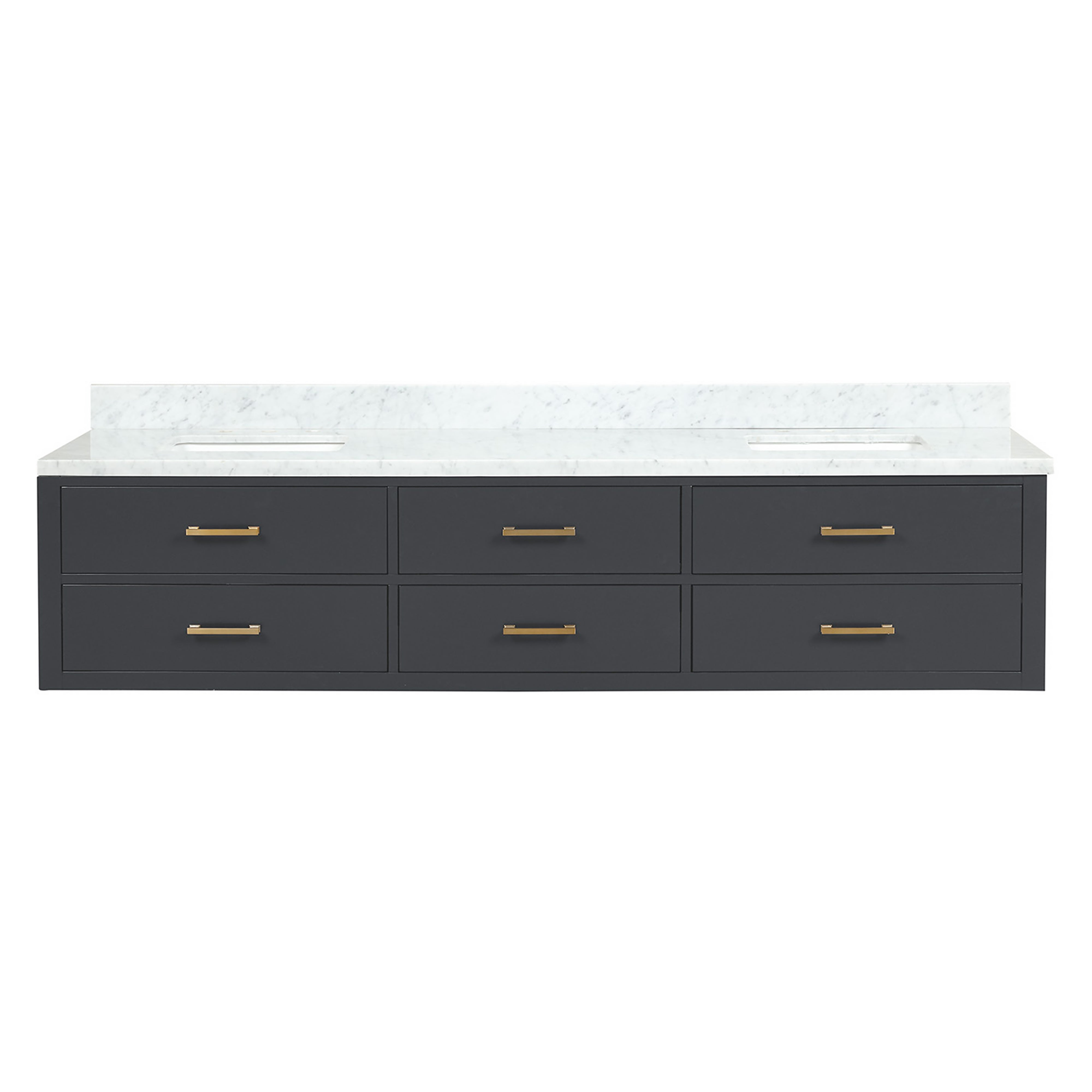Lexora Castor 84 in W x 22 in D Double Bath Vanity