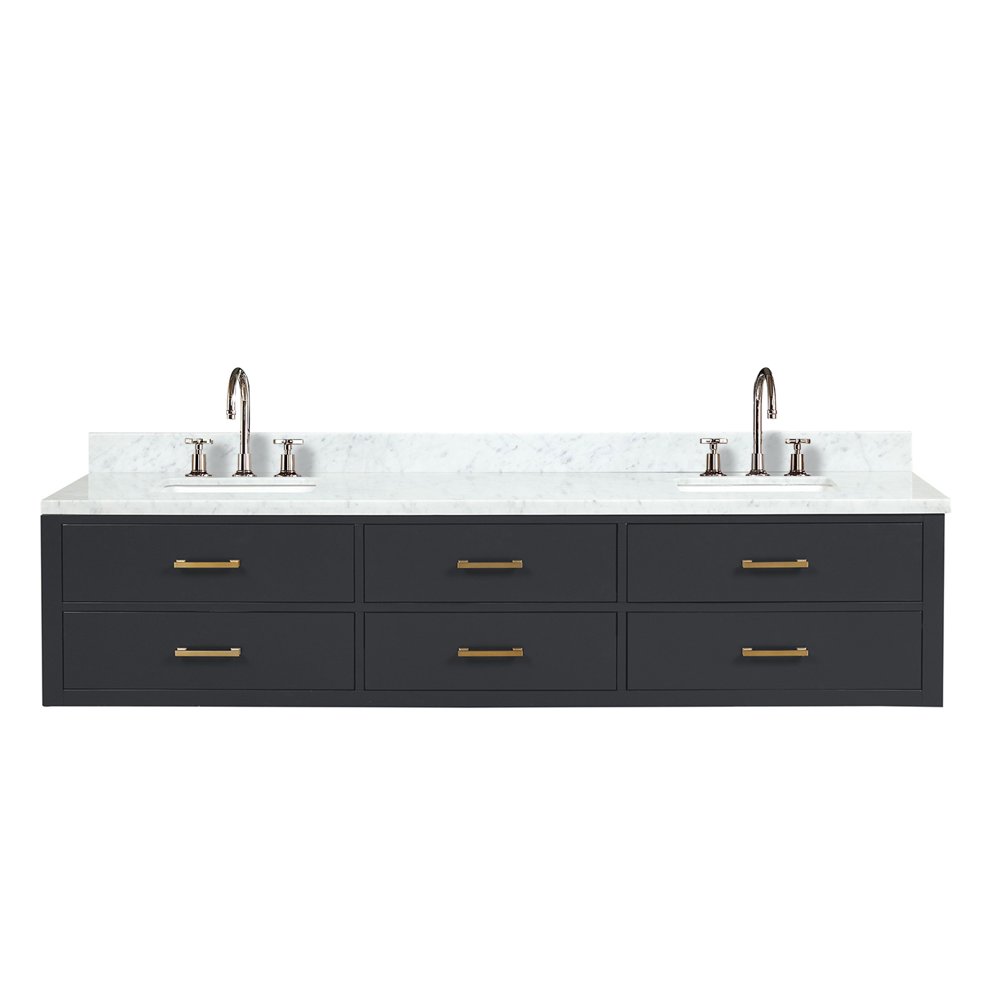 Lexora Castor 84 in W x 22 in D Double Bath Vanity
