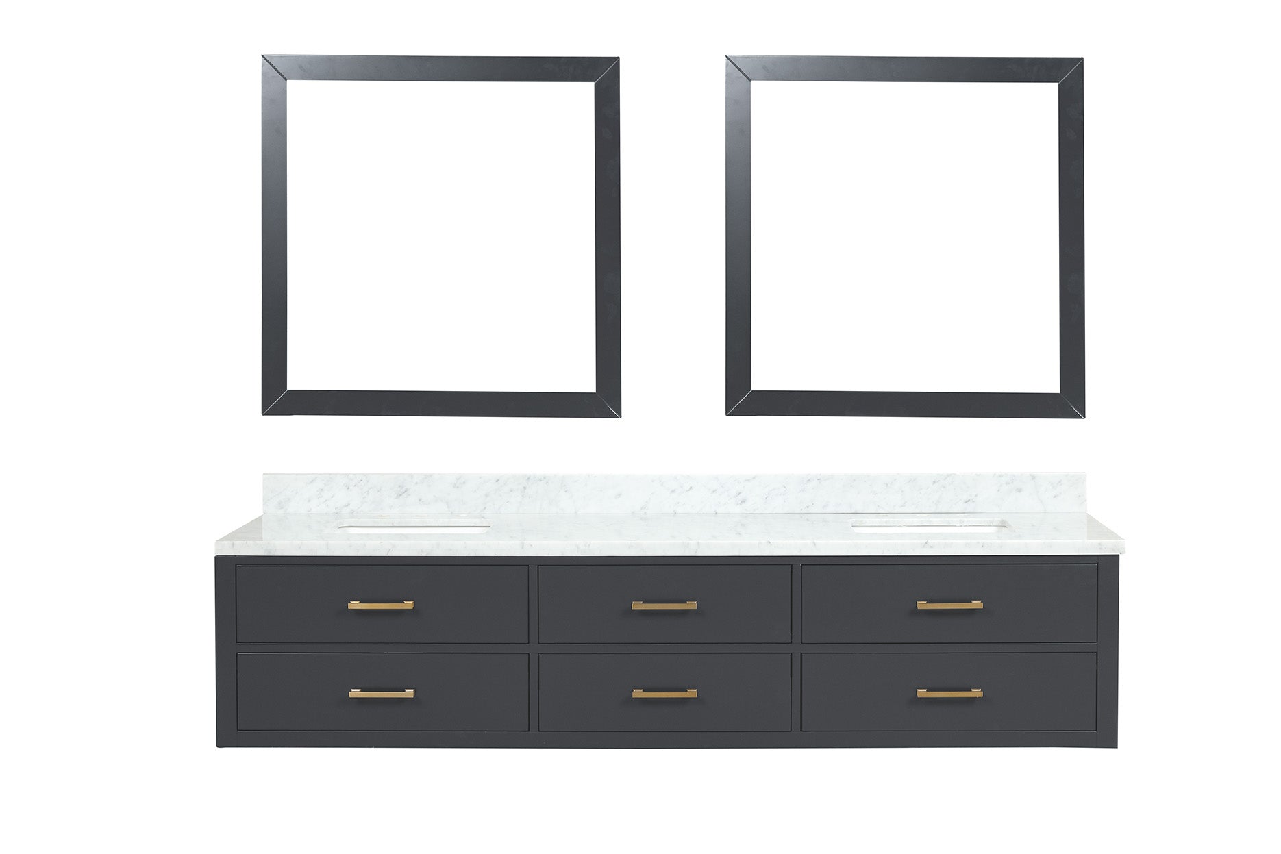 Lexora Castor 84 in W x 22 in D Double Bath Vanity