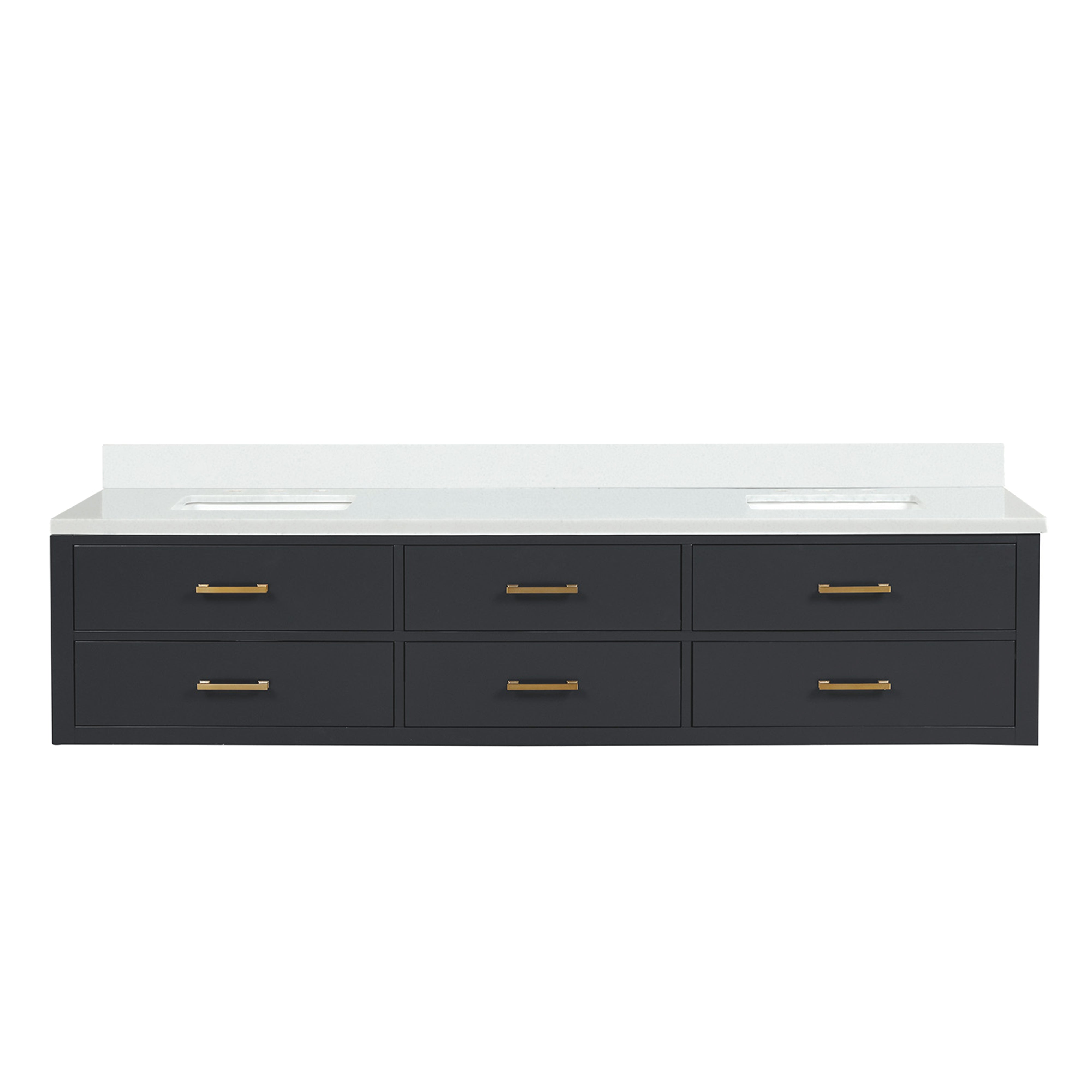 Lexora Castor 84 in W x 22 in D Double Bath Vanity