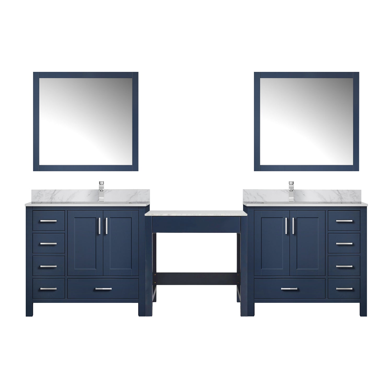 Lexora Coraline 102 in W x 22 in D Double Bath Vanity with Carrara Marble Top