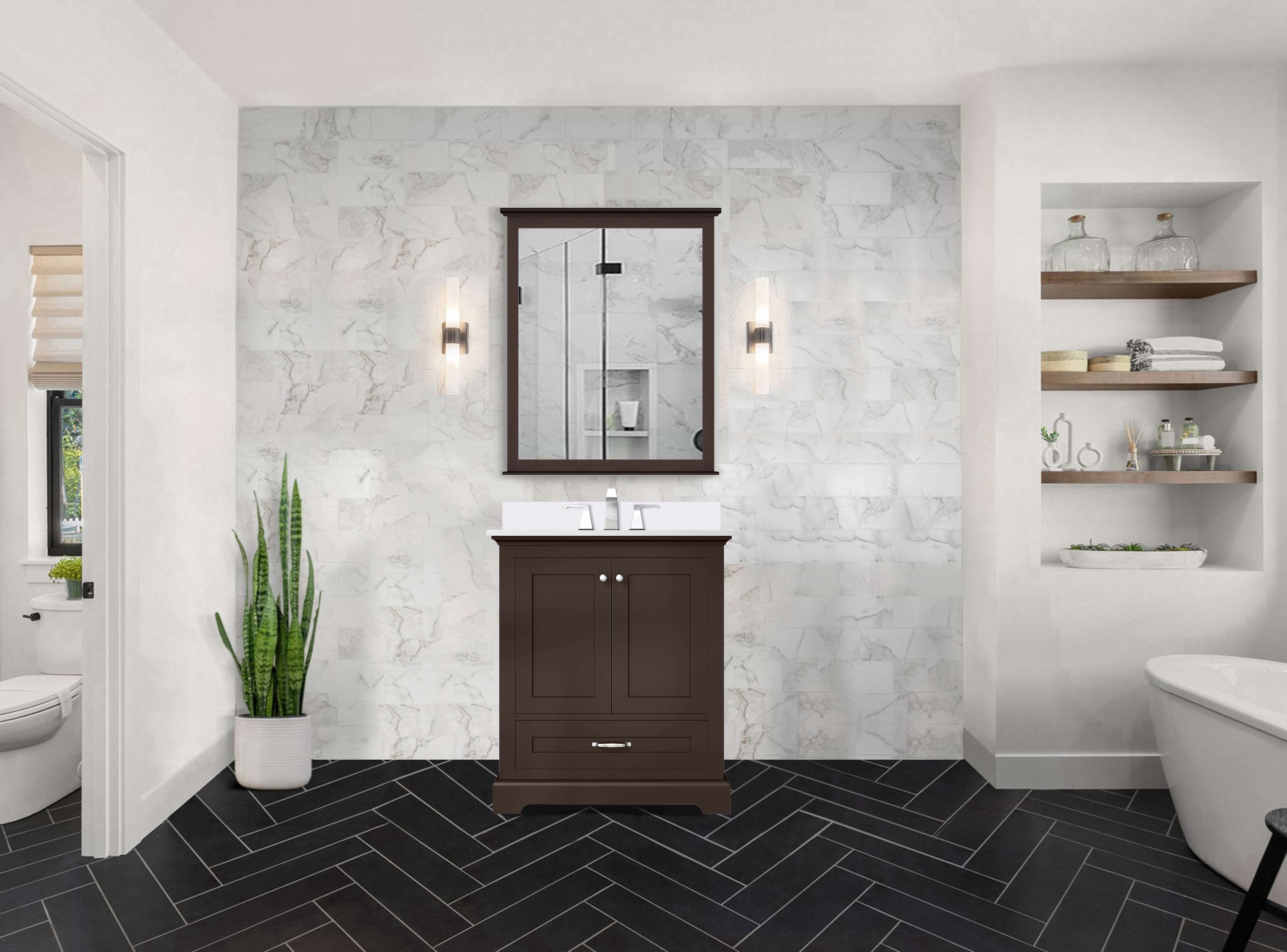 espresso vanity