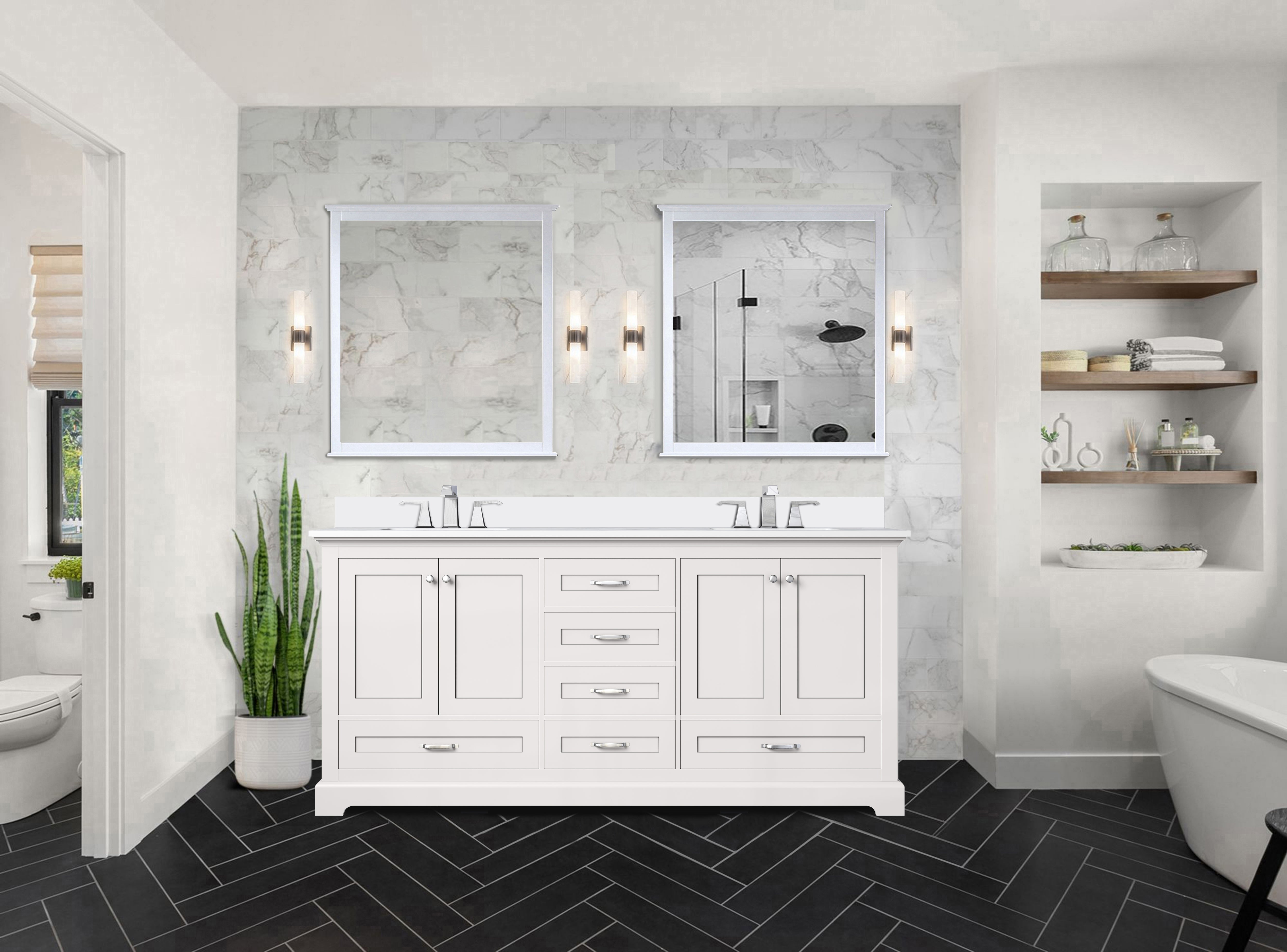 white vanity
