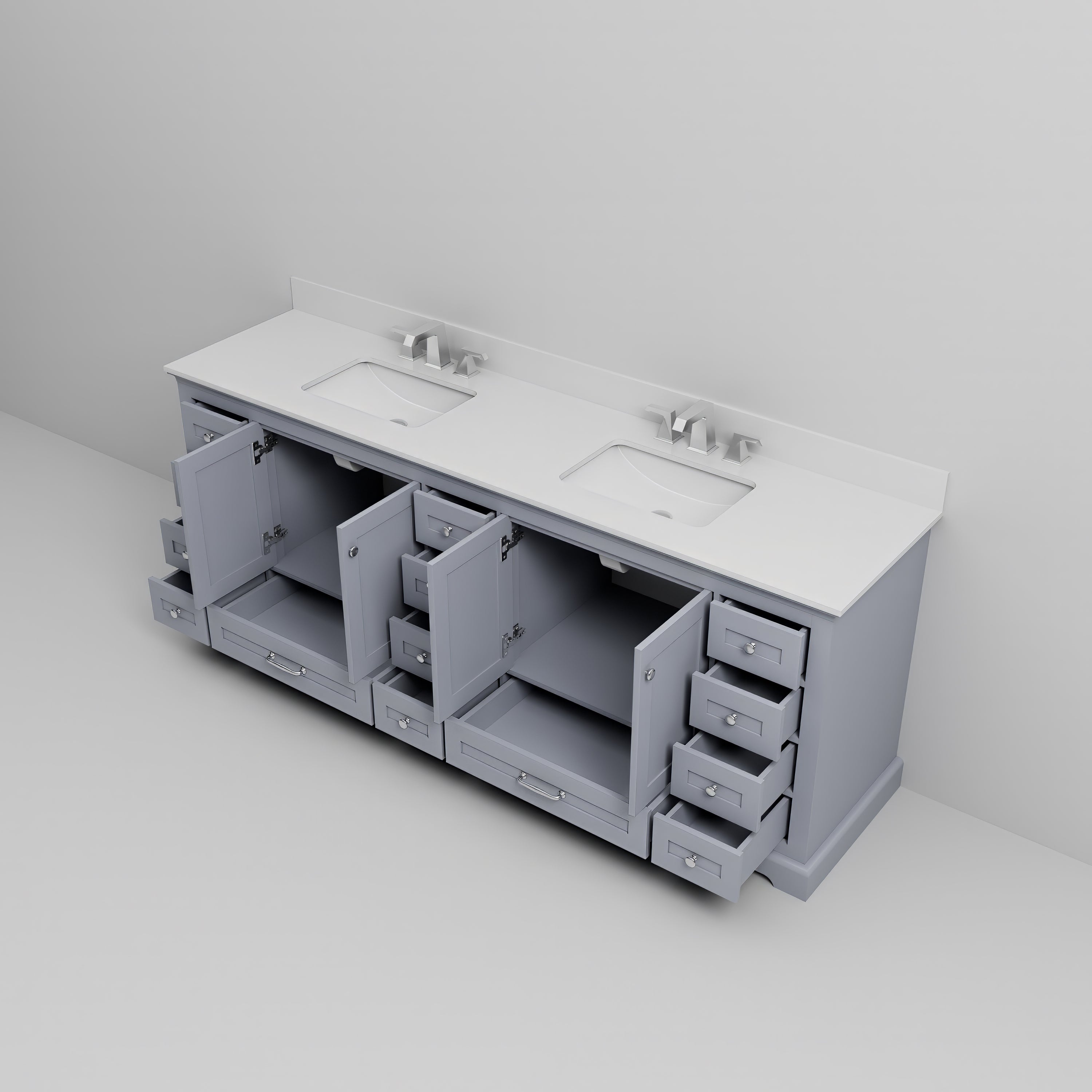 dark grey vanity