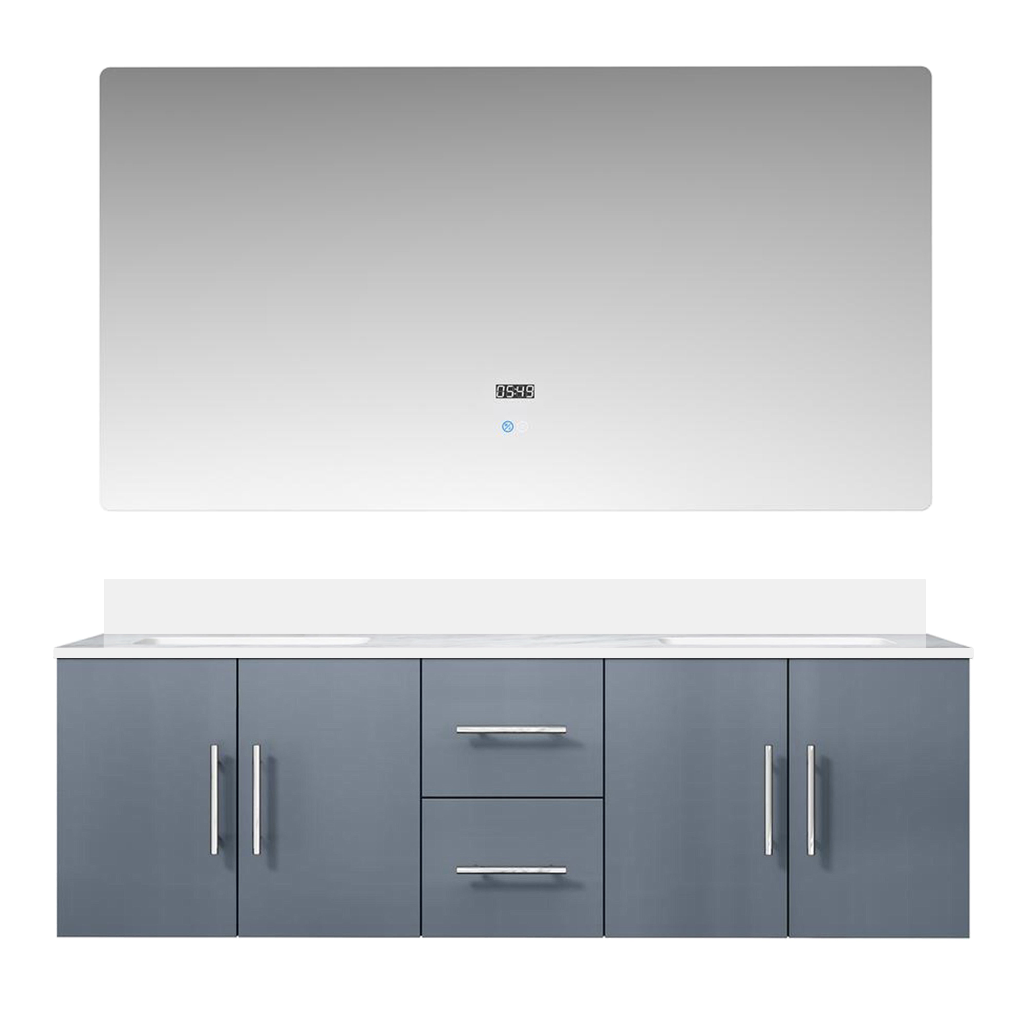 Lexora Geneva 60 in. W x 22 in. D Double Bath Vanity