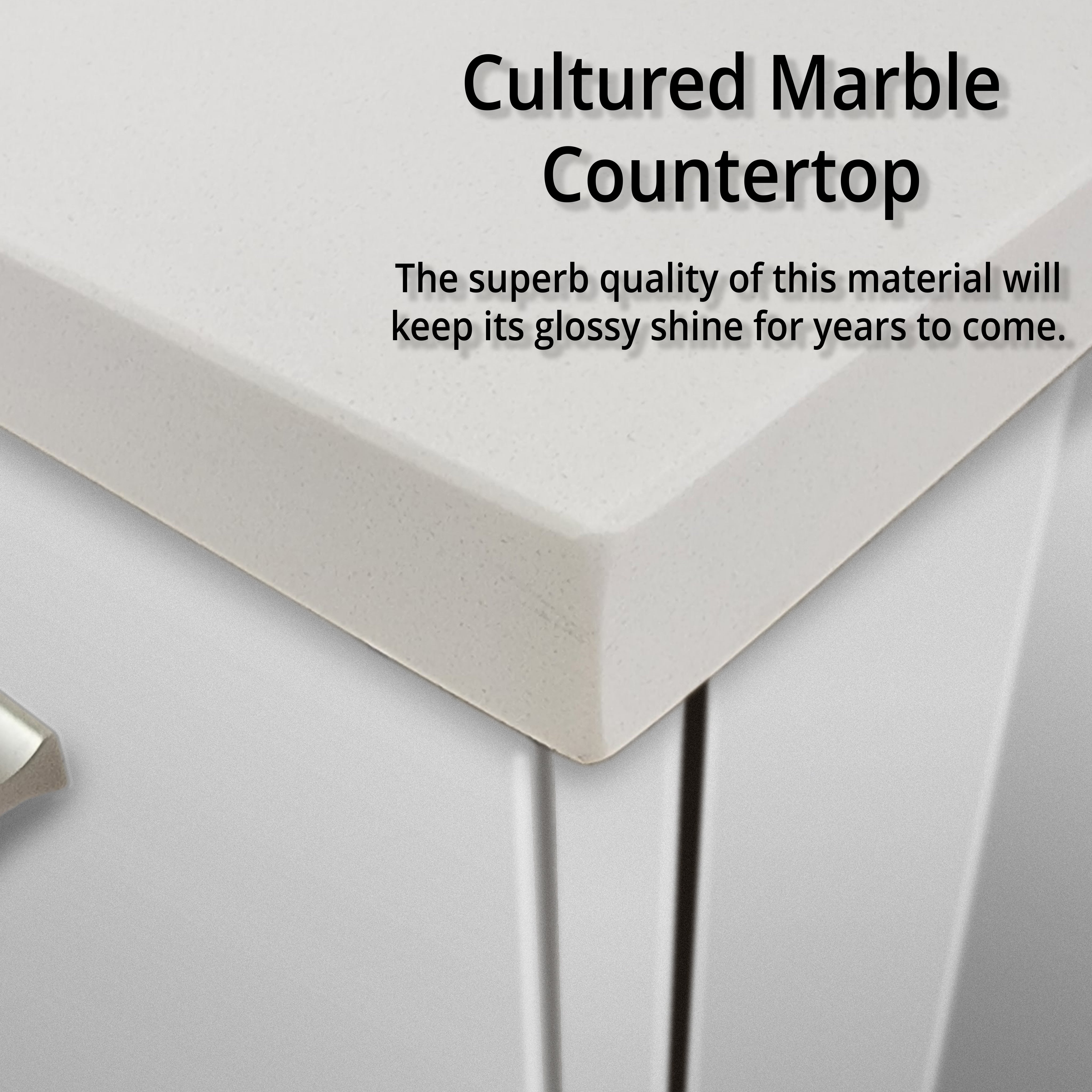 glossy white vanity