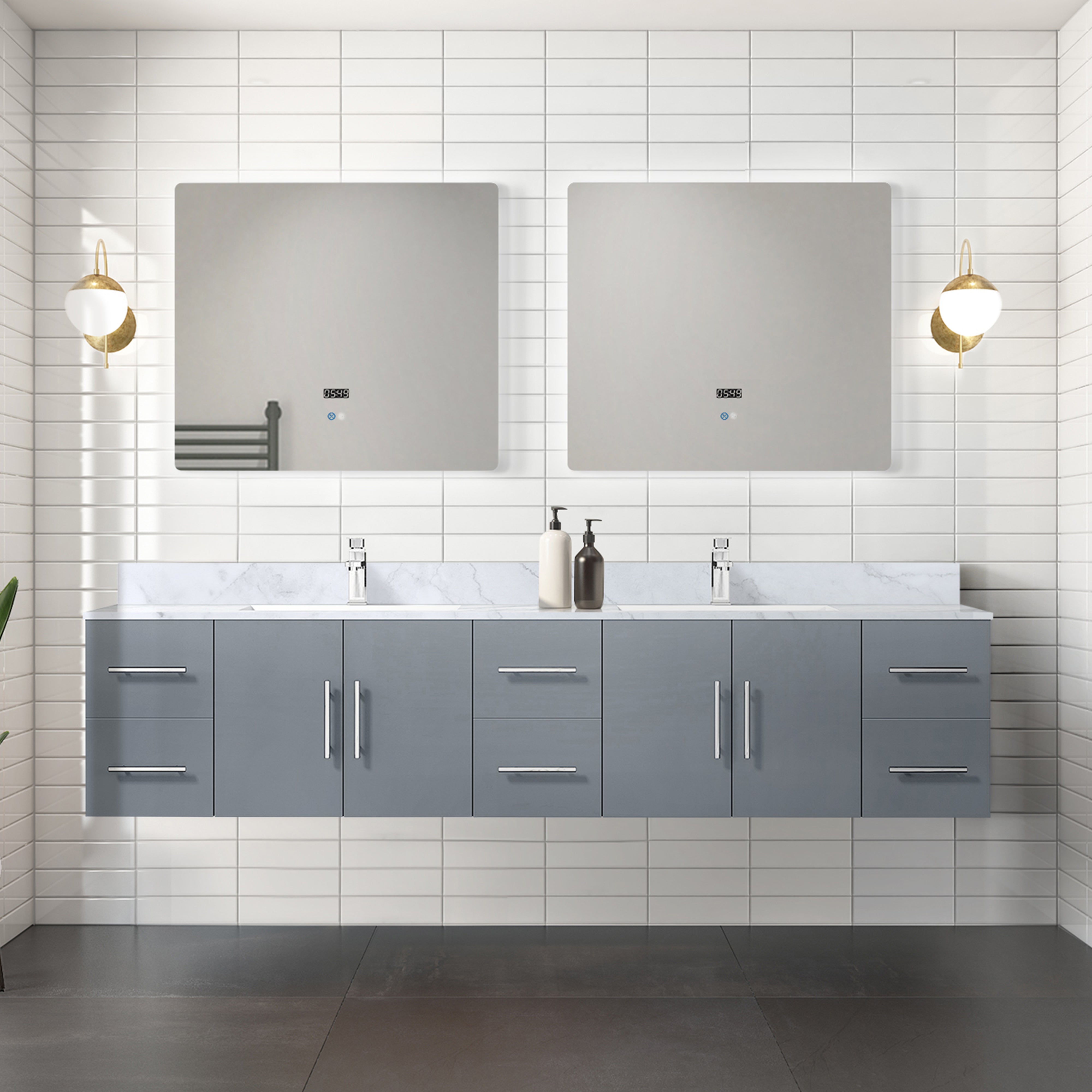 dark grey vanity