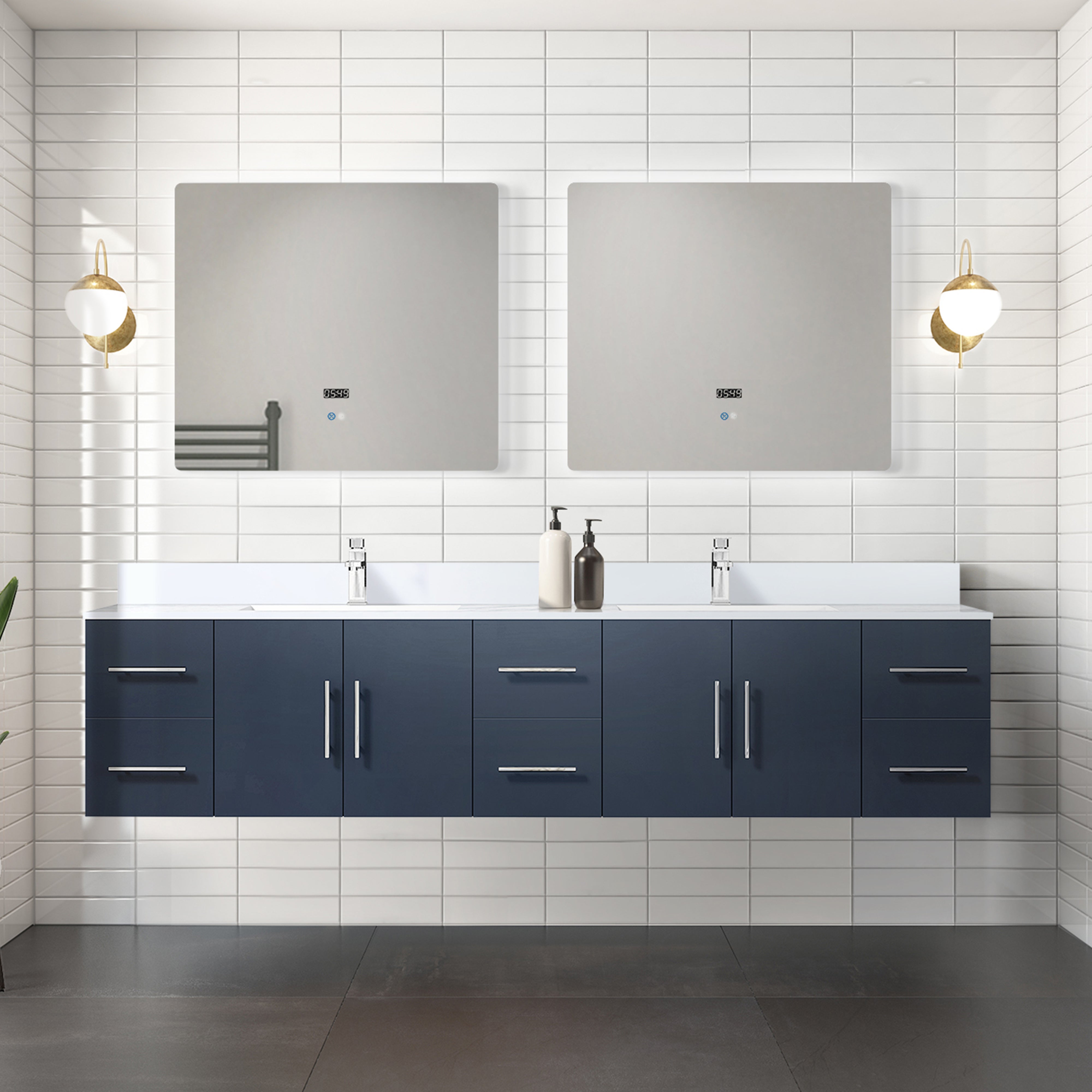 navy blue vanity