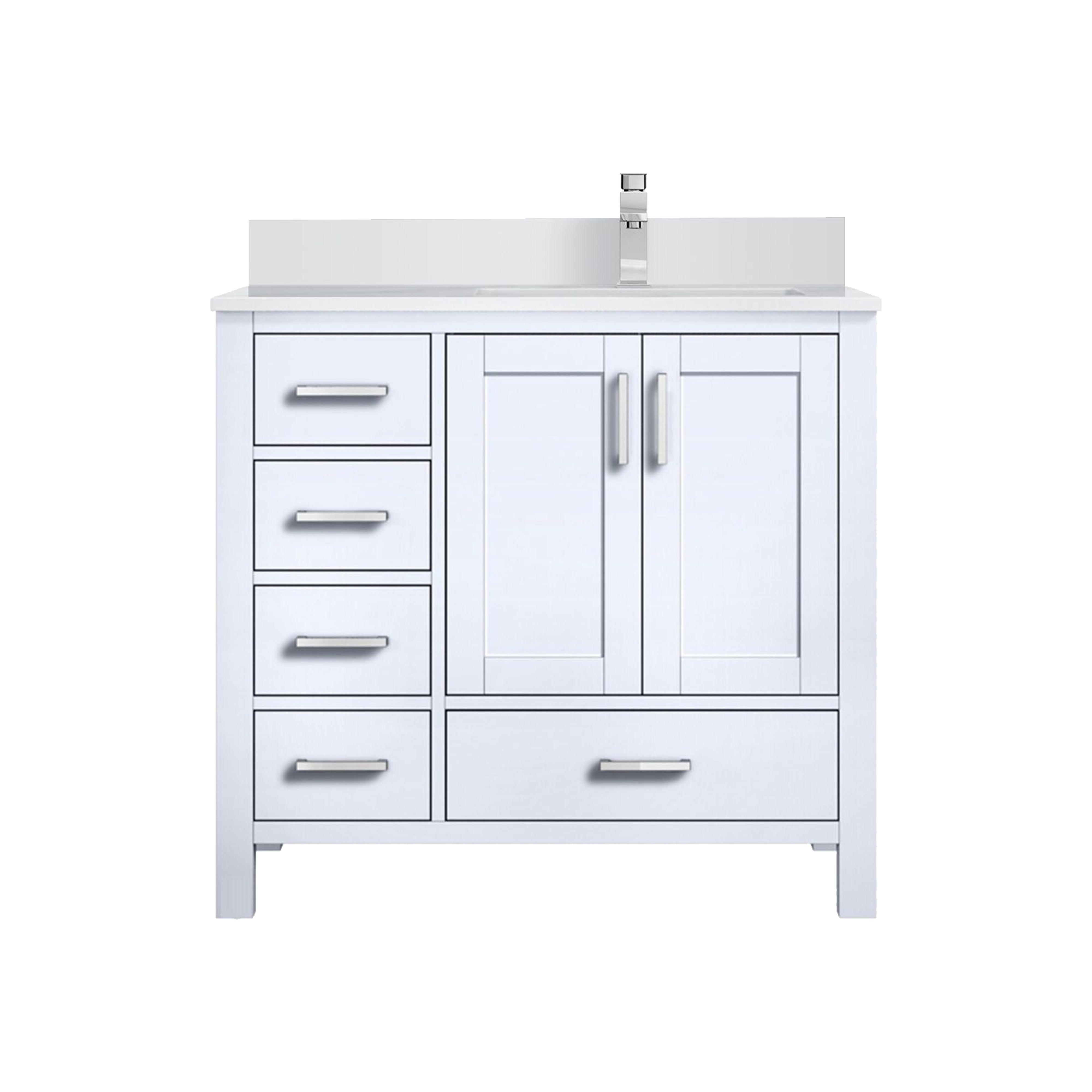 Lexora Jacques 36 in. W x 22 in. D Right Offset Bath Vanity