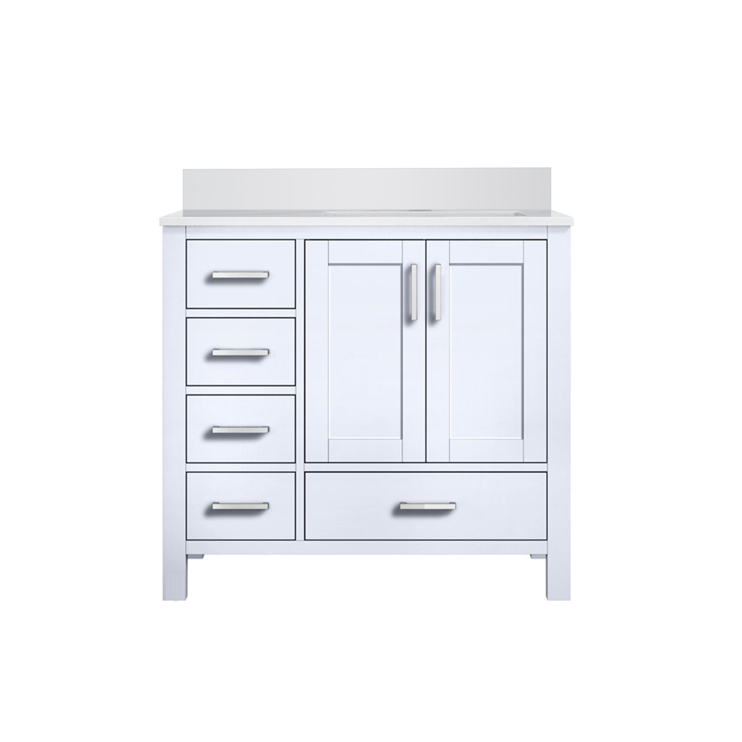Lexora Jacques 36 in. W x 22 in. D Right Offset Bath Vanity