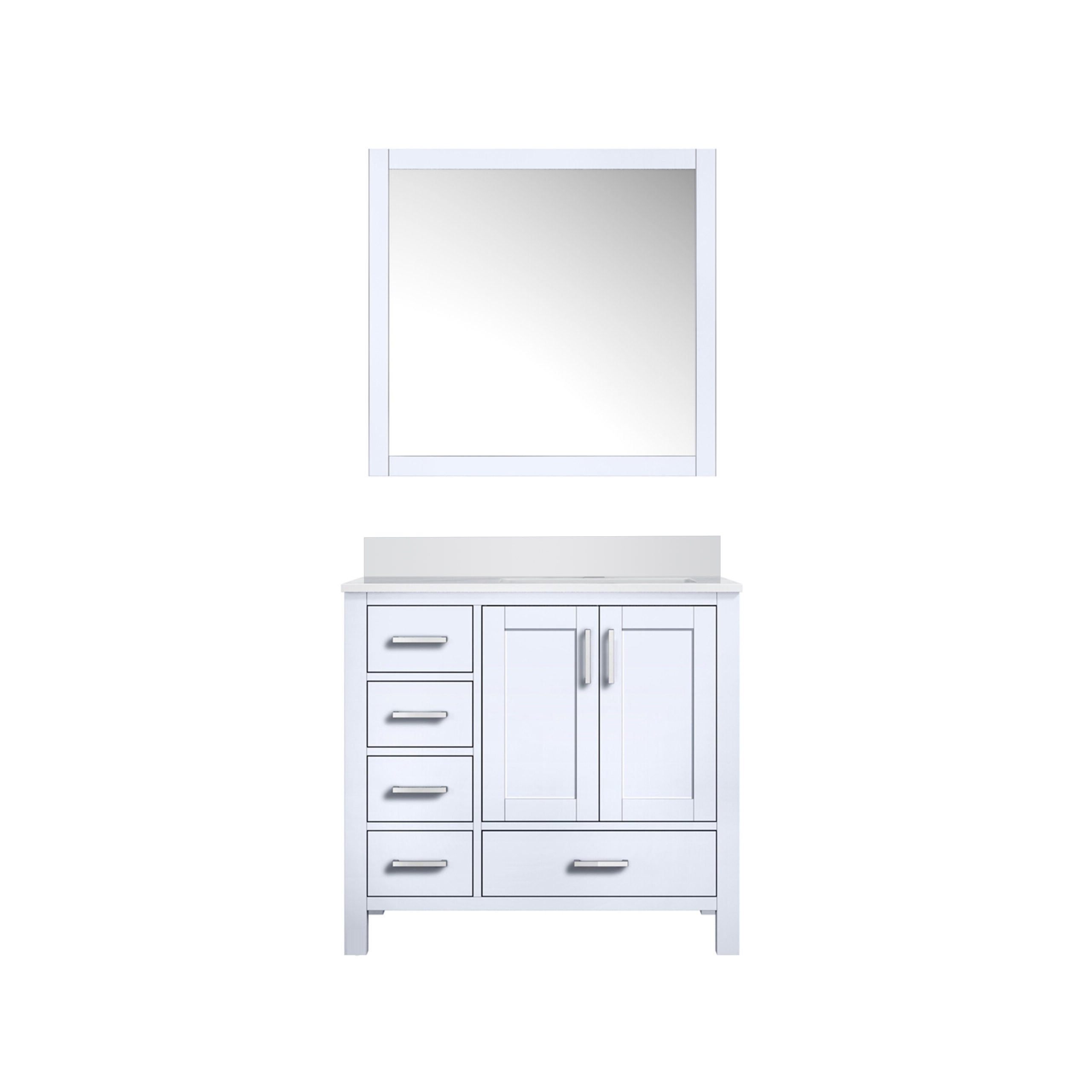 Lexora Jacques 36 in. W x 22 in. D Right Offset Bath Vanity