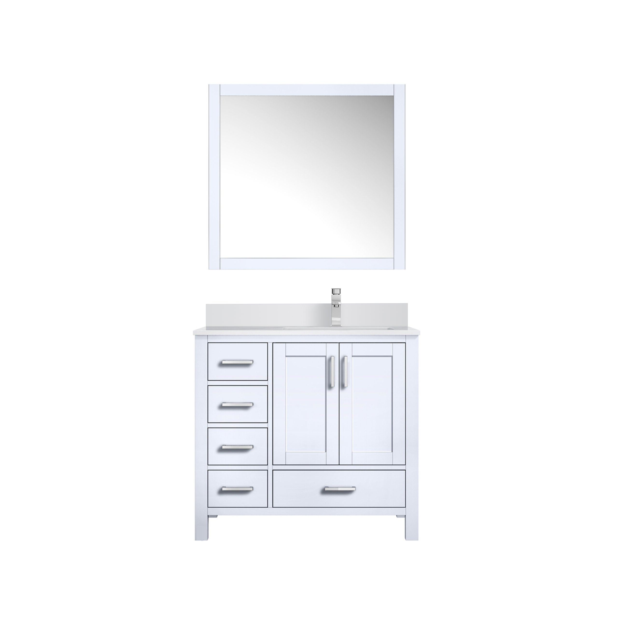 Lexora Jacques 36 in. W x 22 in. D Right Offset Bath Vanity