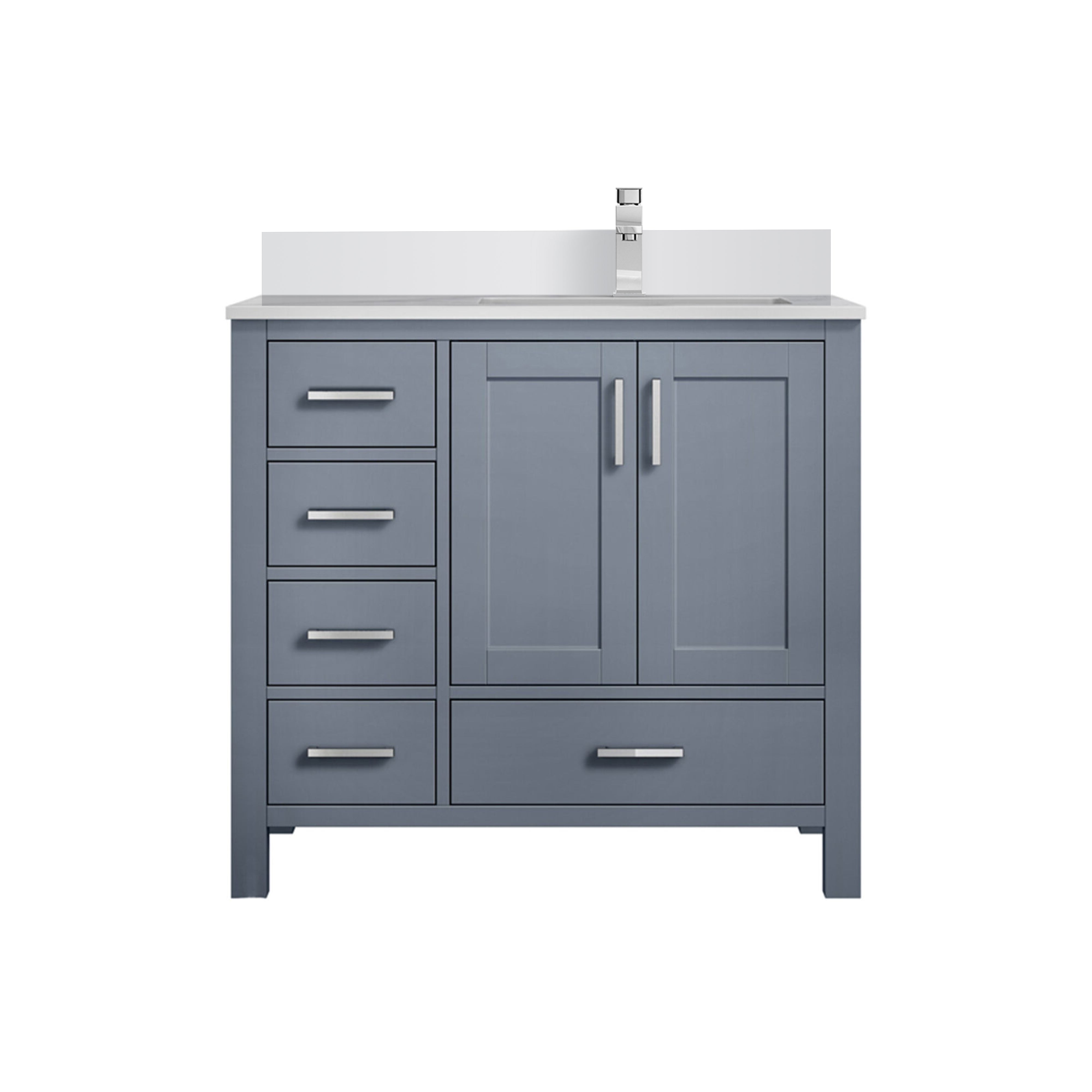 Lexora Jacques 36 in. W x 22 in. D Right Offset Bath Vanity