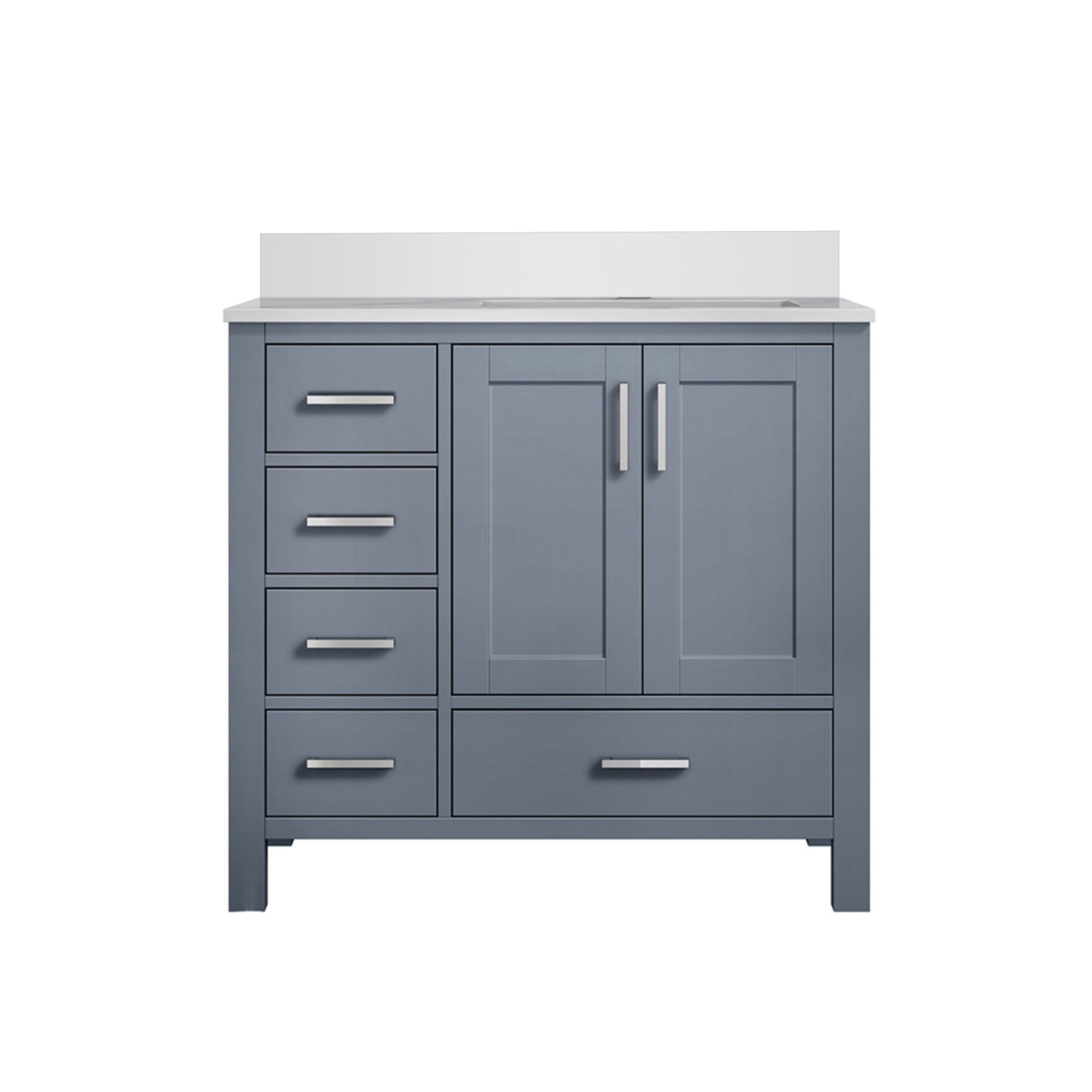 Lexora Jacques 36 in. W x 22 in. D Right Offset Bath Vanity
