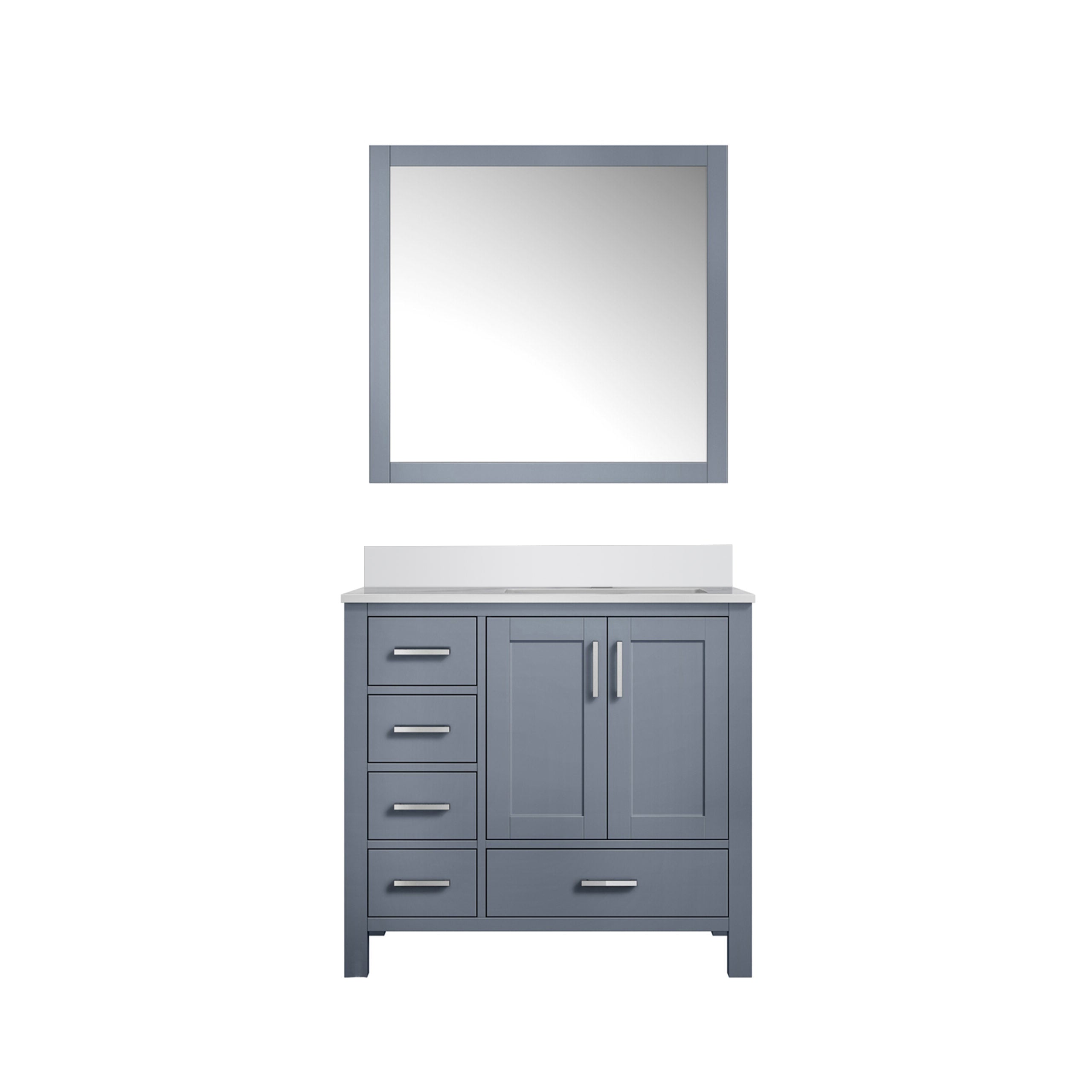 Lexora Jacques 36 in. W x 22 in. D Right Offset Bath Vanity
